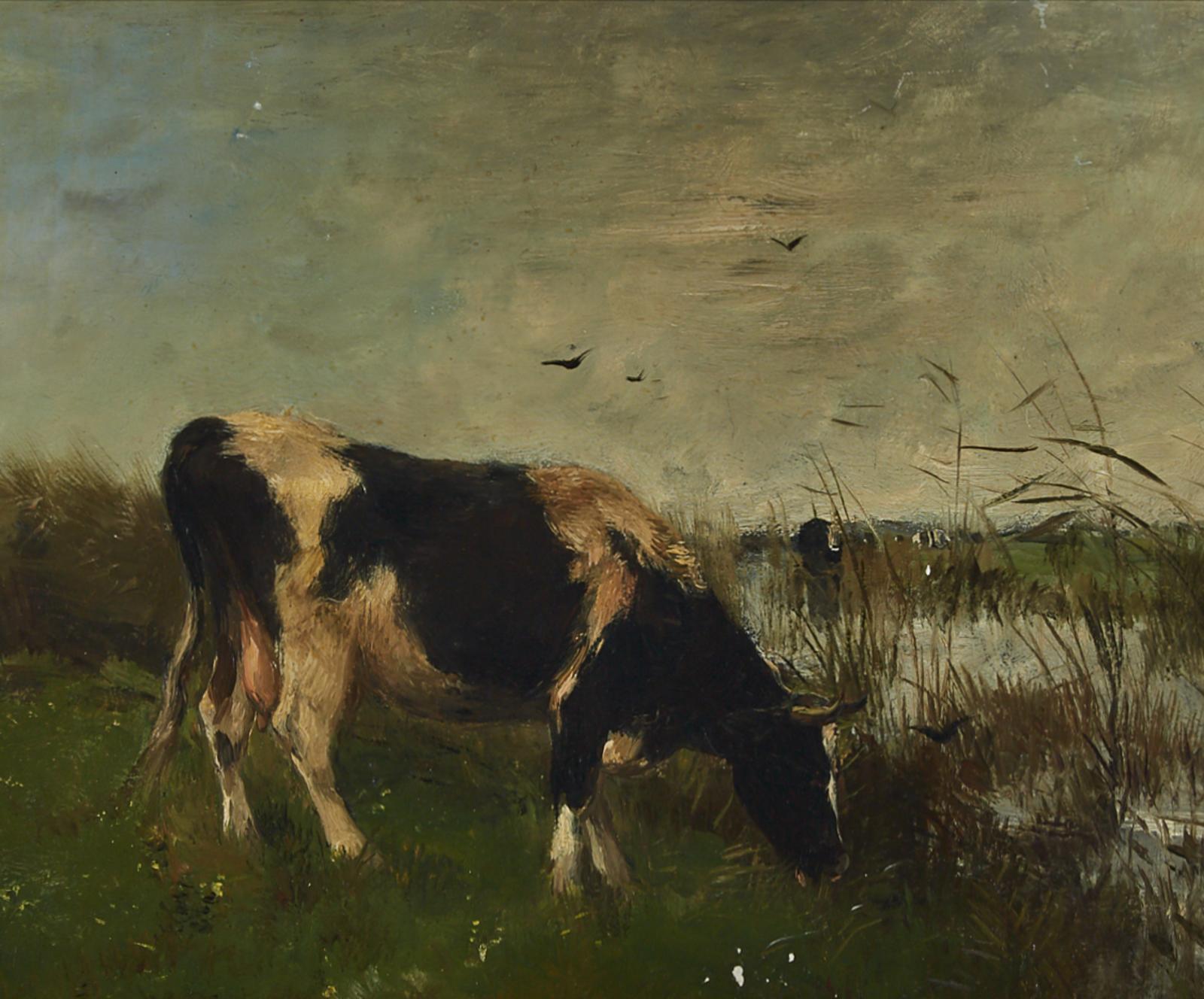 Willem Maris (1844-1910) - Cows In A Marsh Land