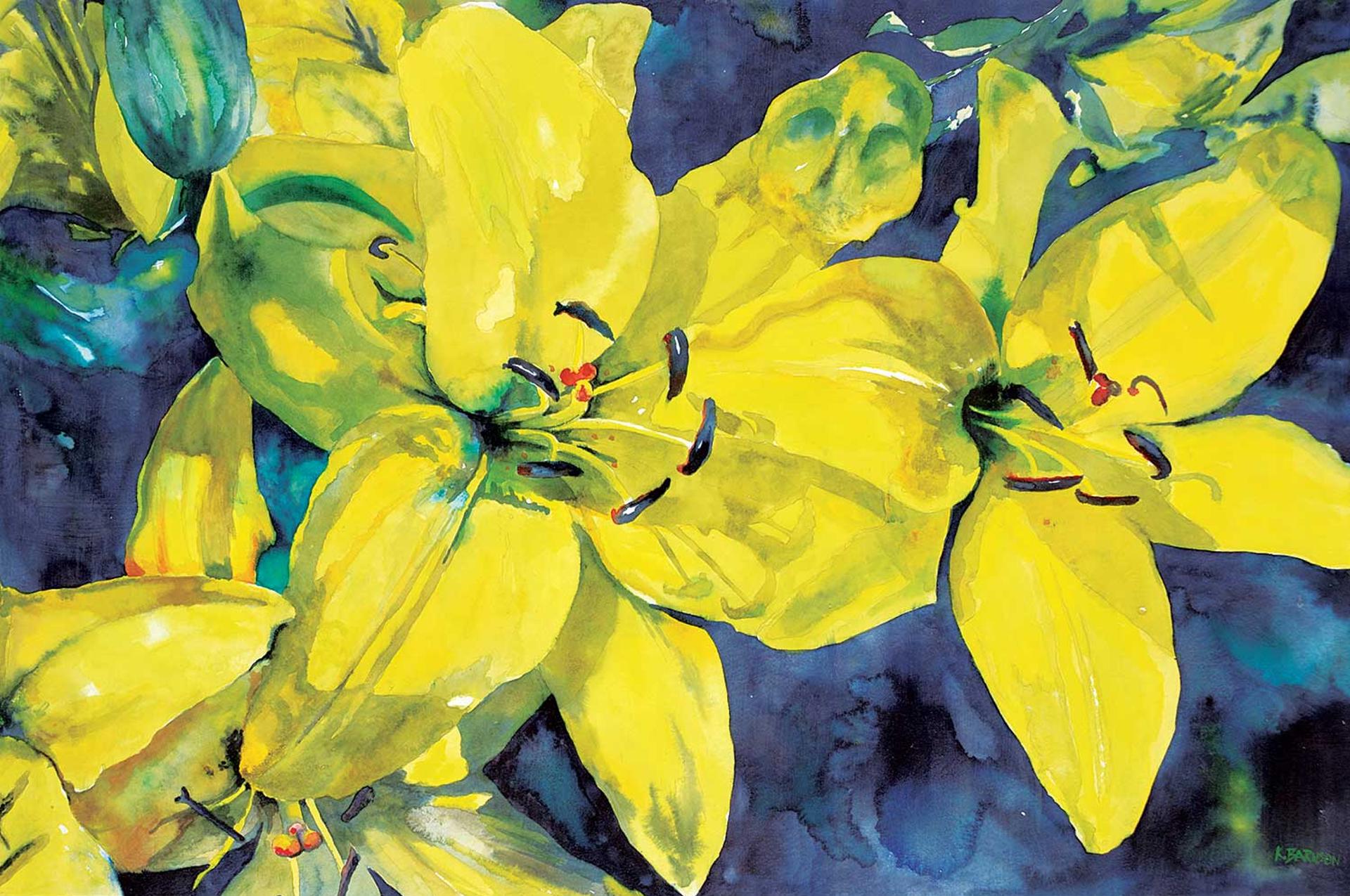 Kathy Barnson (1955) - Yellow Lillies