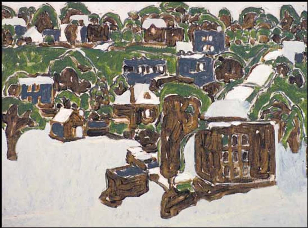 David Browne Milne (1882-1953) - Houses and Trees (Round Forms II)