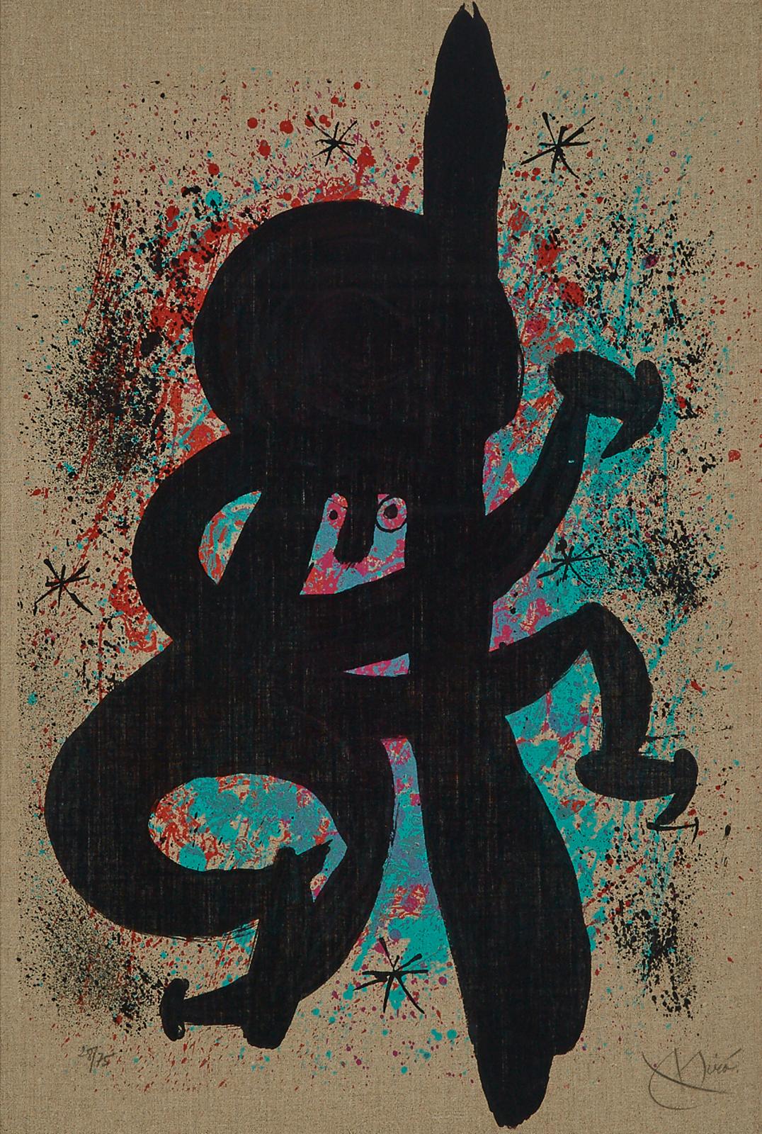 Joan Miró (1893-1983) - L'esquimau Fébrile, 1969 [mourlot, 637]