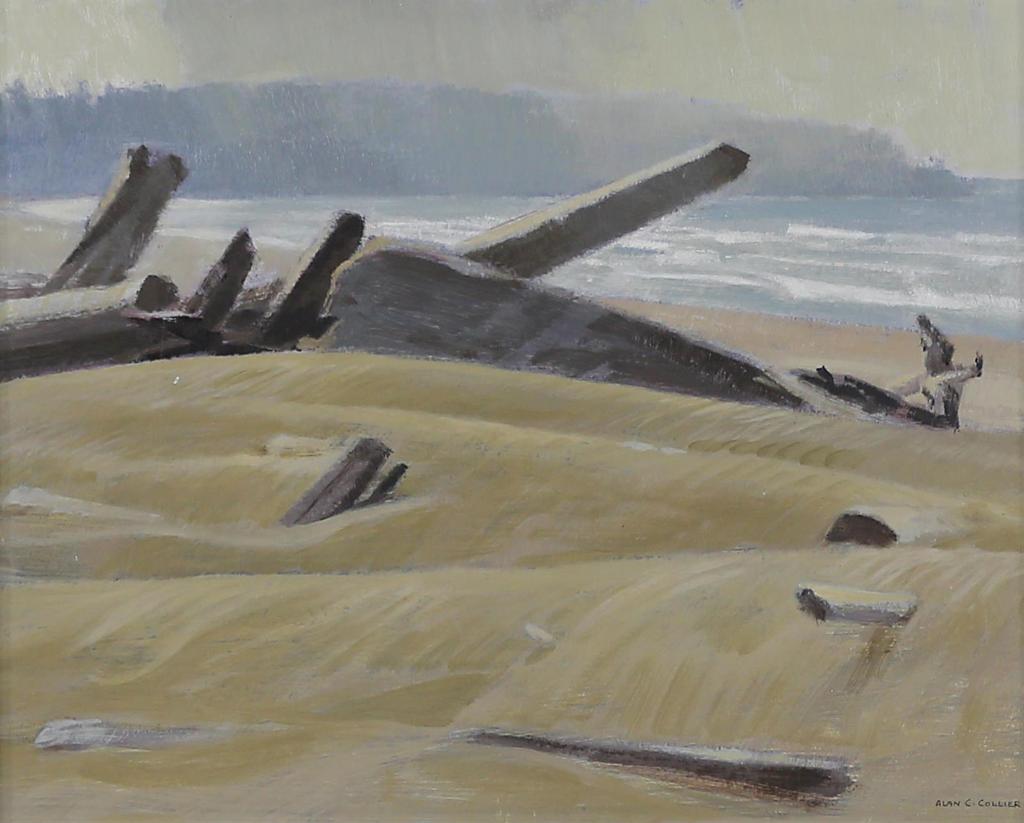 Alan Caswell Collier (1911-1990) - Fog And Driftwood, B.C. (Long Beach South, West Coast Vancouver Island, B.C.)