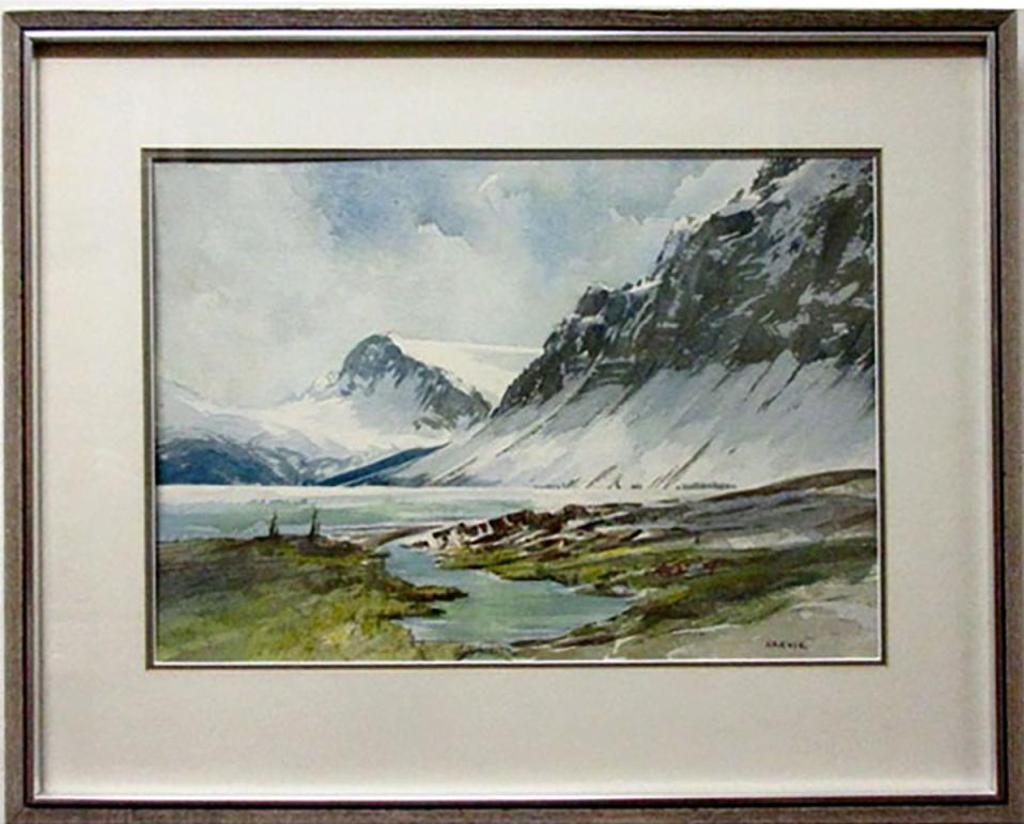 John William Harvie (1928-2018) - Crowfoot Glacier & Bow Lake, 1984