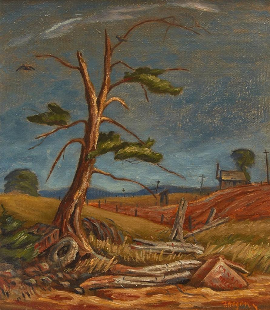 Frederick Hagan (1918-2003) - Landscape with Junk