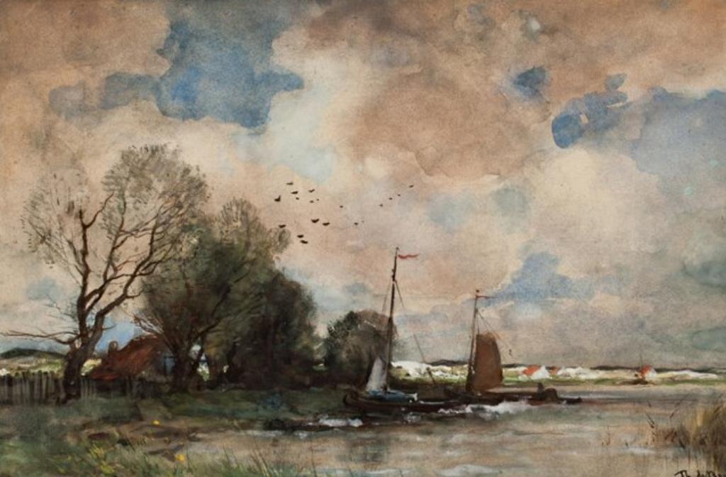 Theophile Emile de Bock (1851-1904) - Inlet to the Maas