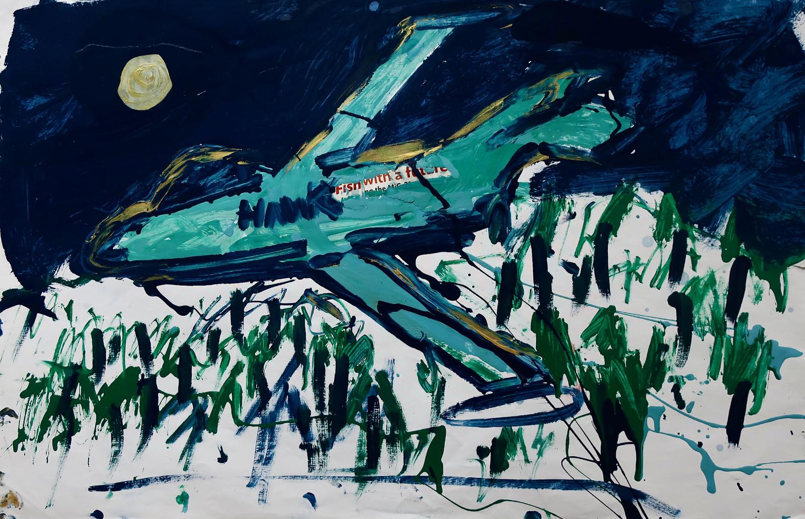 John Tarrell Scott (1950-2007) - Untitled (Airplane-Hawk)