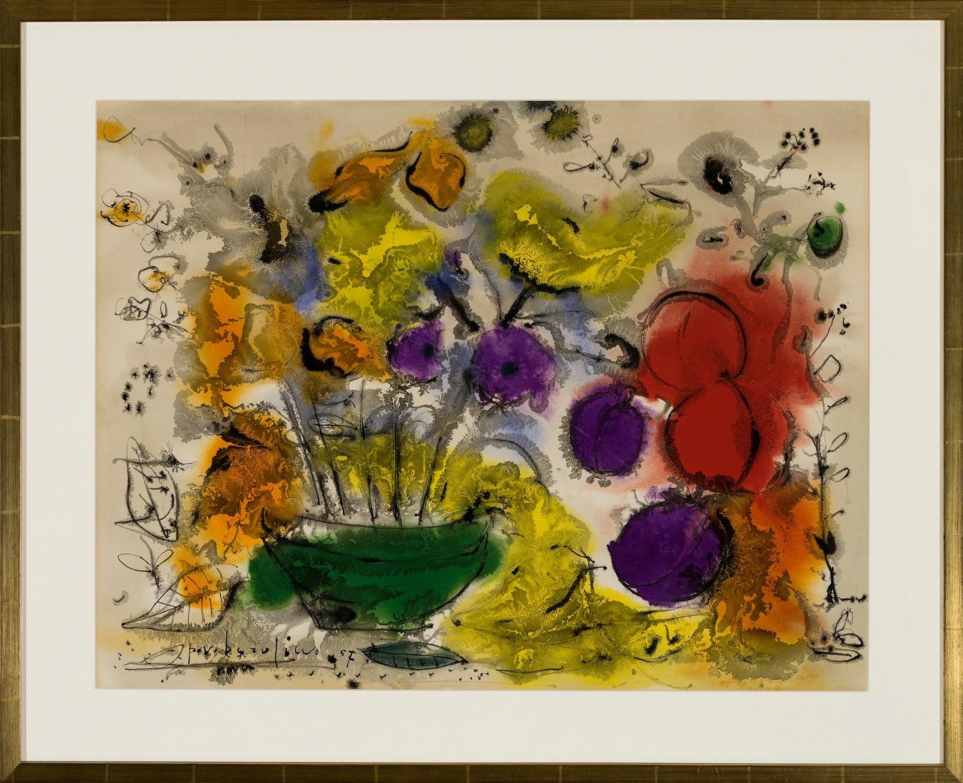 Paul Vanier Beaulieu (1910-1996) - Nature morte aux fleurs, 1957