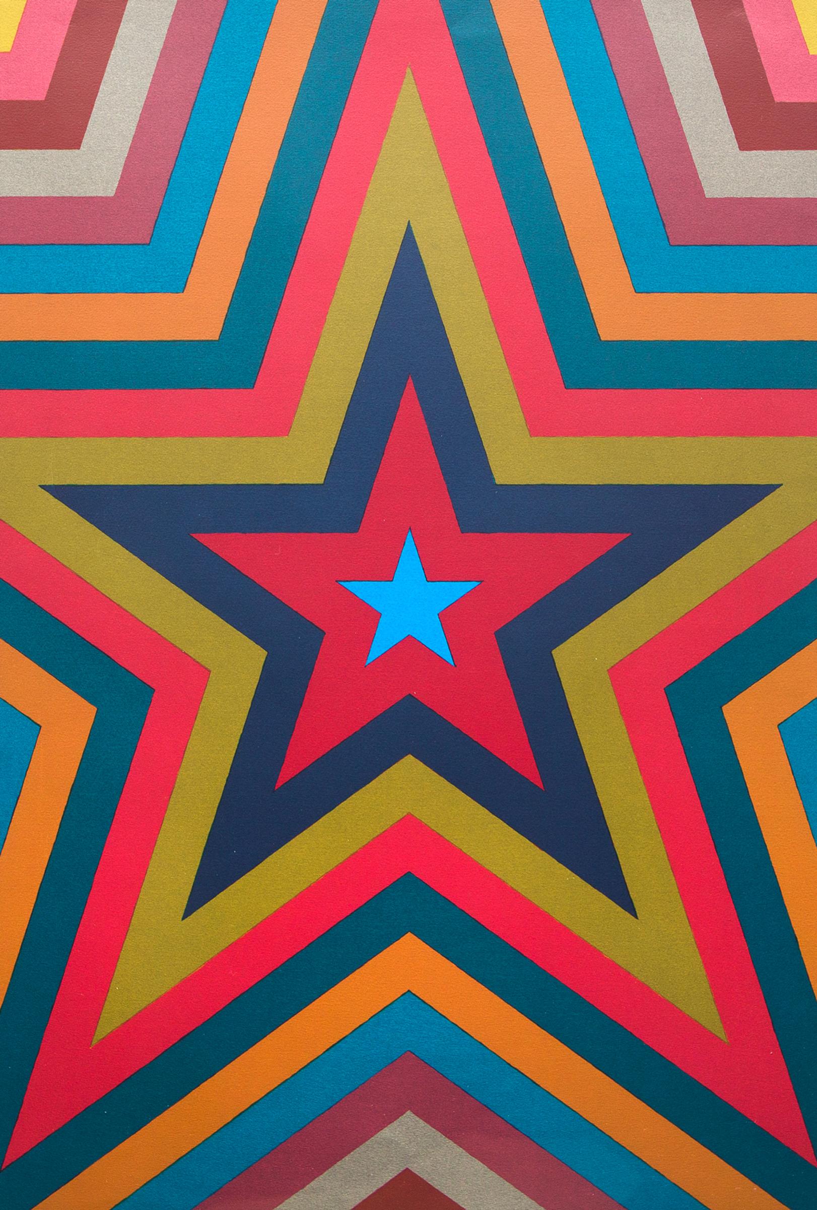 Sol Lewitt (1928-2007) - Five Pointed Star With Colored Bands, 1992