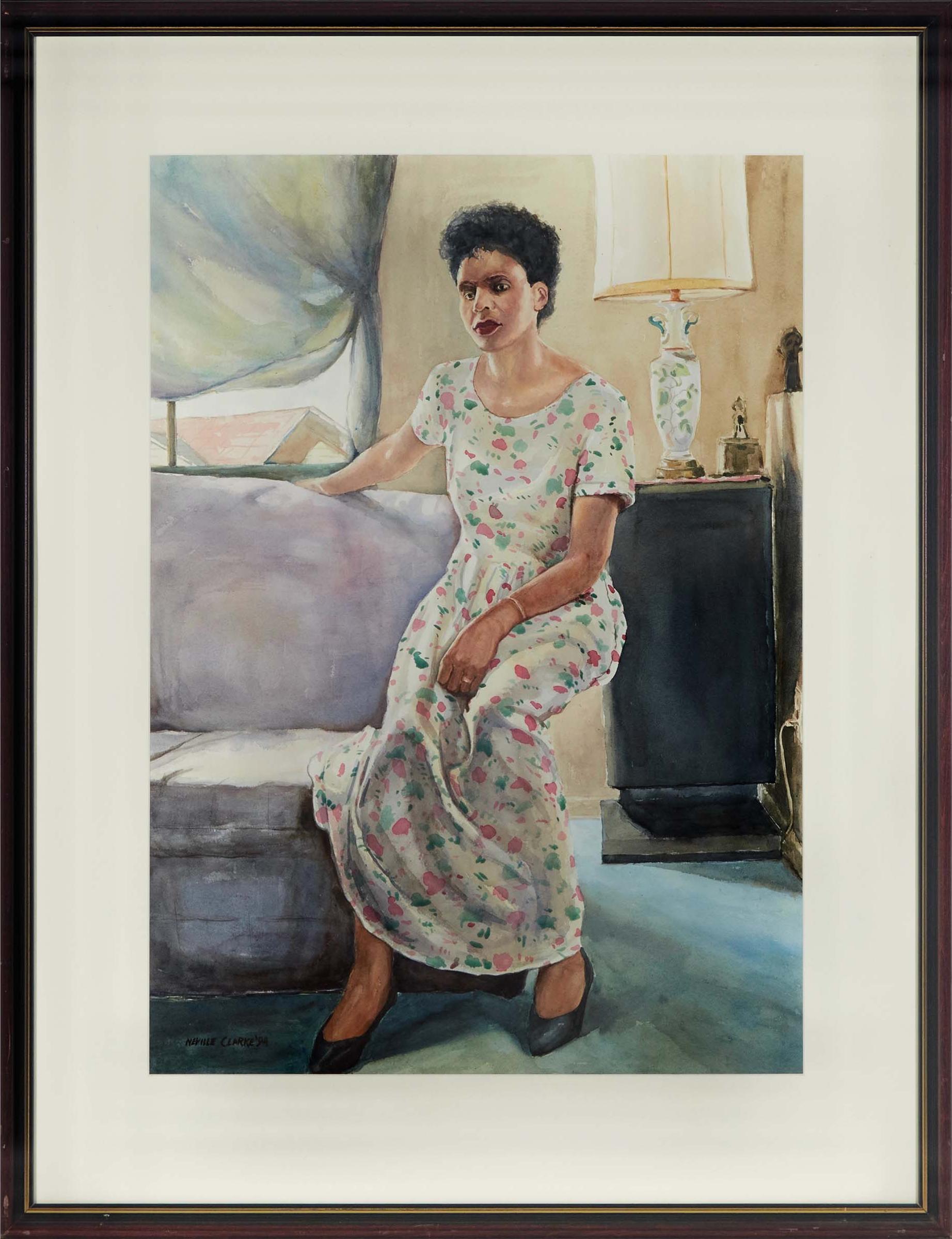 Neville Clarke (1959) - Untitled (Woman Seated In Living Room)