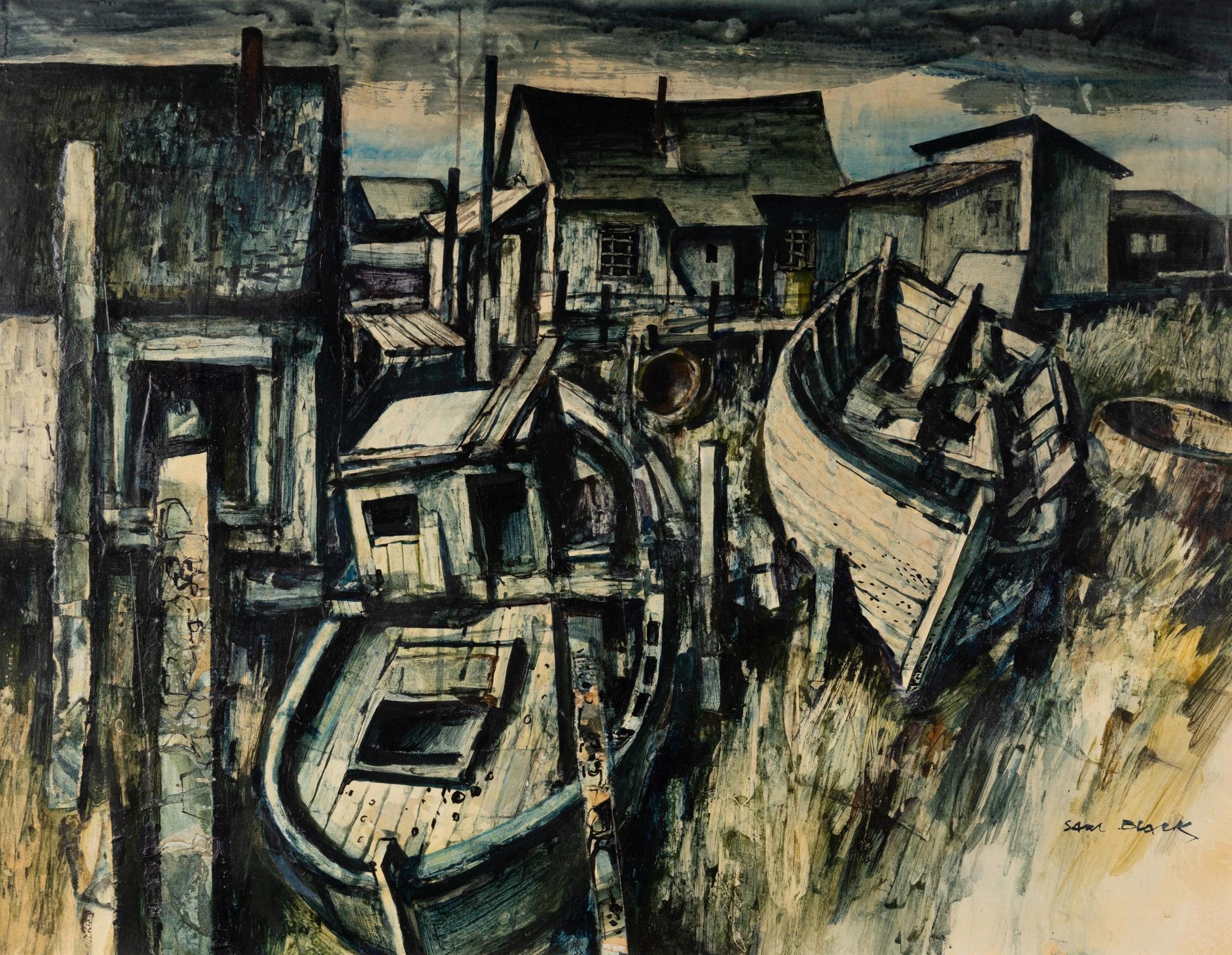 Sam Black (1913-1998) - Weathered Timbers