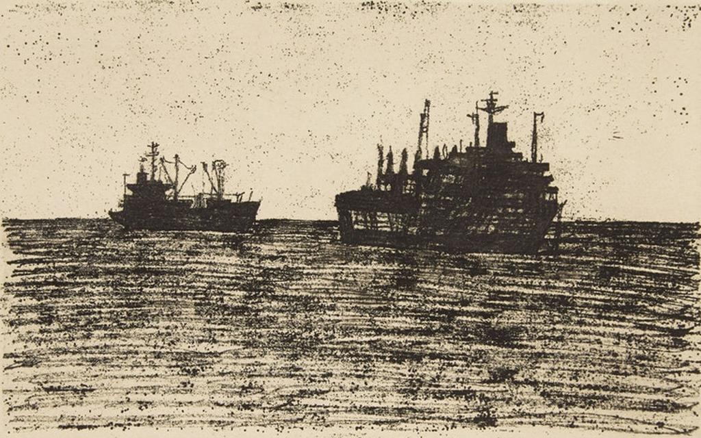 Alistair Macready Bell (1913-1997) - Ships at Anchor