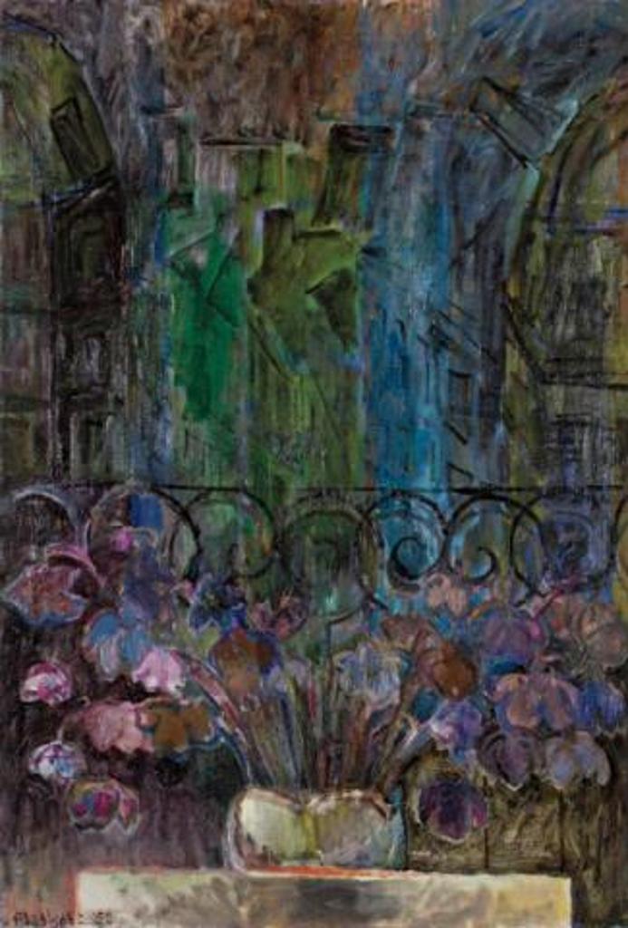 Joseph (Joe) Francis Plaskett (1918-2014) - Flowers by the Balcony