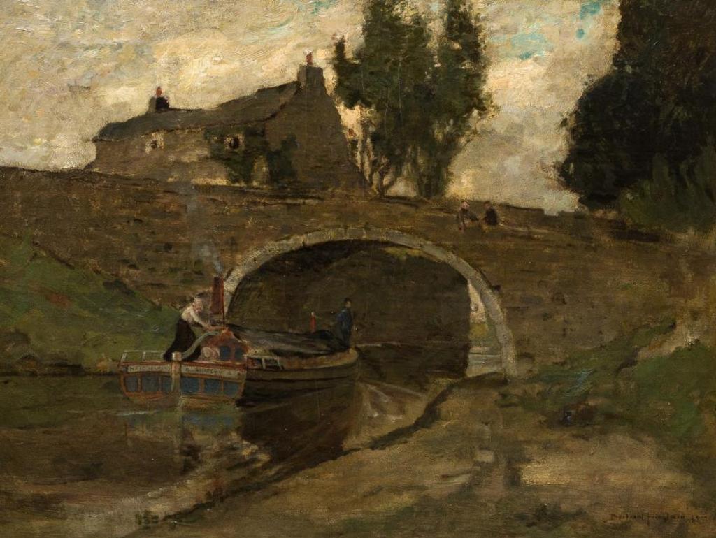 Bertram Walter Priestman (1868-1951) - Evening at the Canal