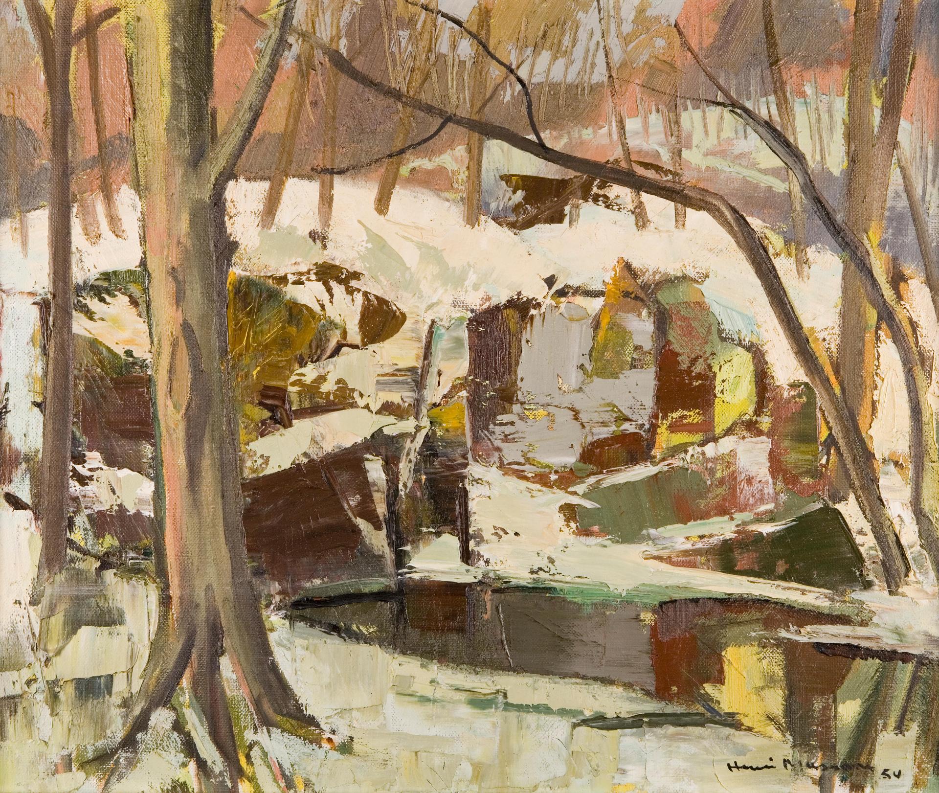 Henri Leopold Masson (1907-1996) - Forest stream, winter