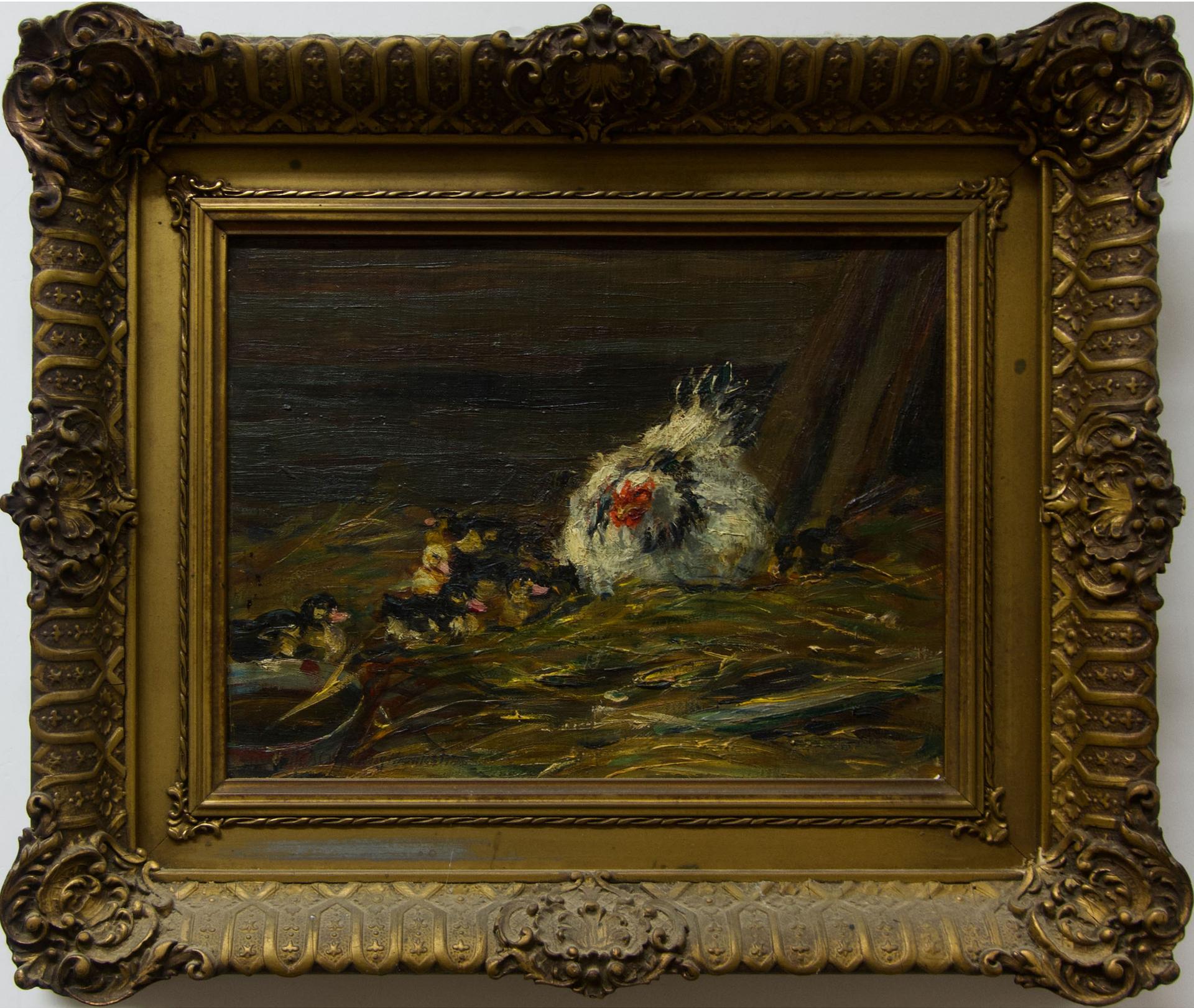 Elizabeth Annie Mcgilllivray Knowles (1866-1928) - Untitled (Chicken & Ducklings)