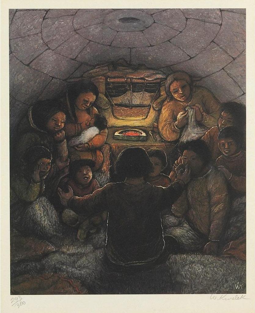 William Kurelek (1927-1977) - A Collection Of Four Works Depicting Inuit Scenes, 1975