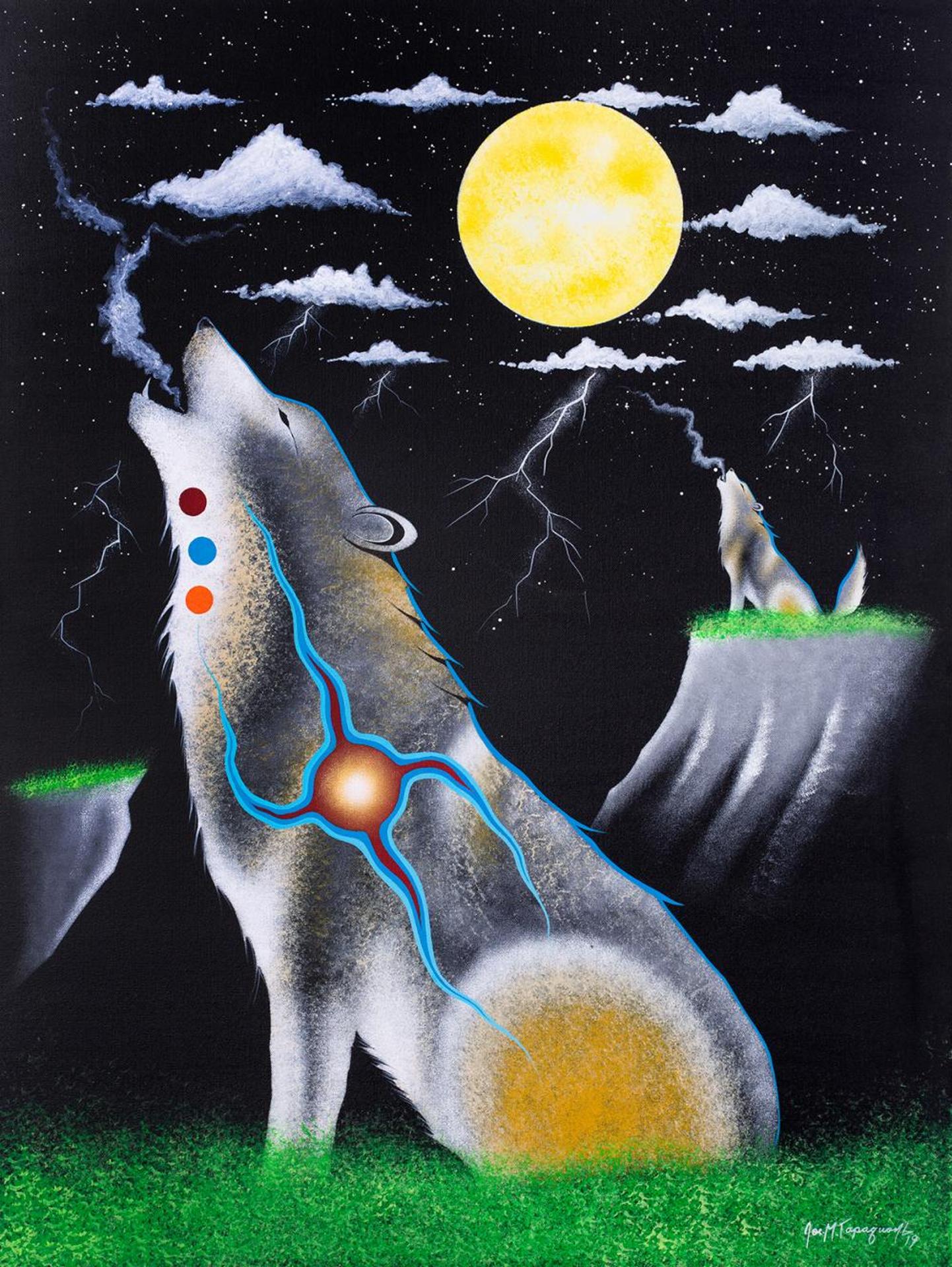 Joe M. Tapaquon - Untitled - Howling Wolf