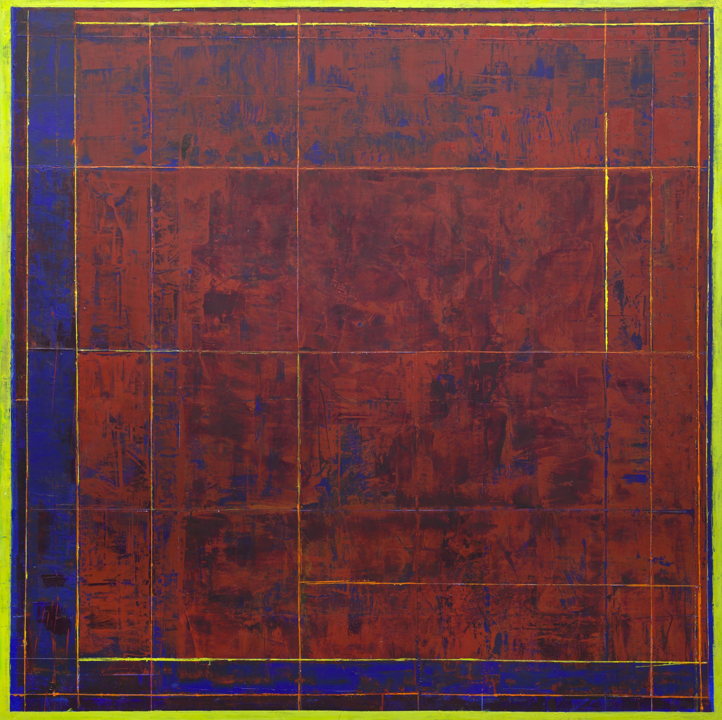 David Sorensen (1937-2011) - Rouge indien (AC Grid Series no. 4), 1995