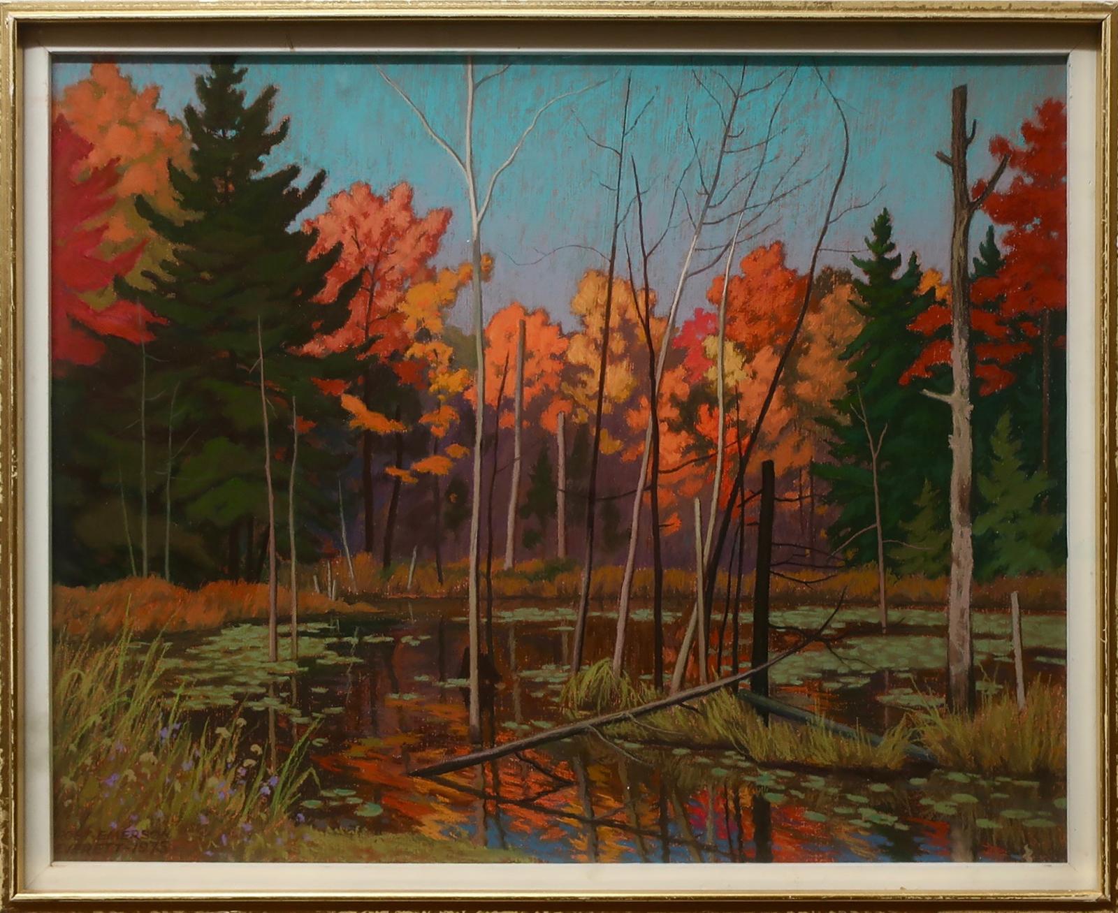 Robert Emerson Everett (1908-1994) - Untitled (Lily Pond - Autumn)