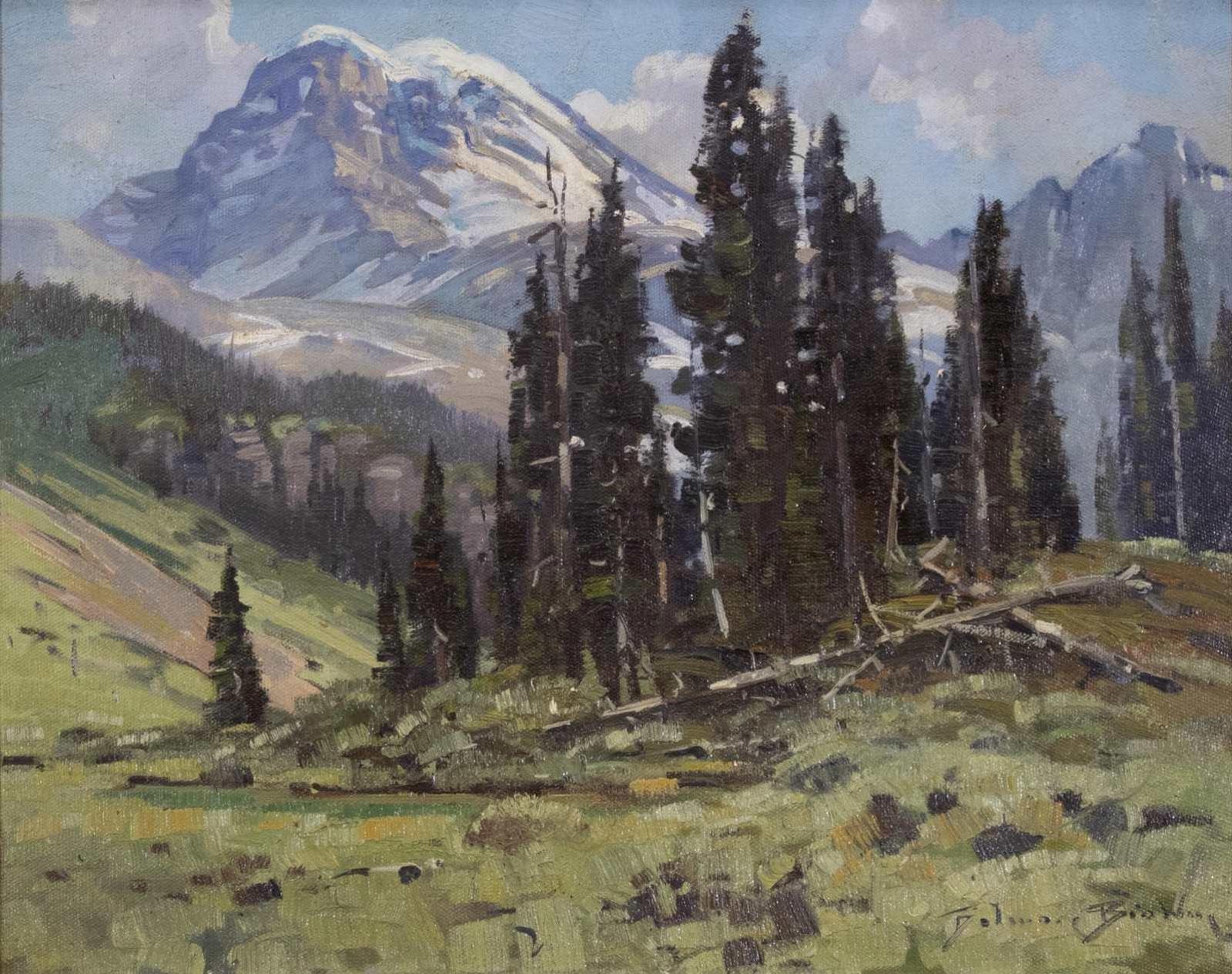 Belmore Browne (1880-1954) - On The Trail To Mt. Assiniboine (The Headwaters Of Brewster Creek)