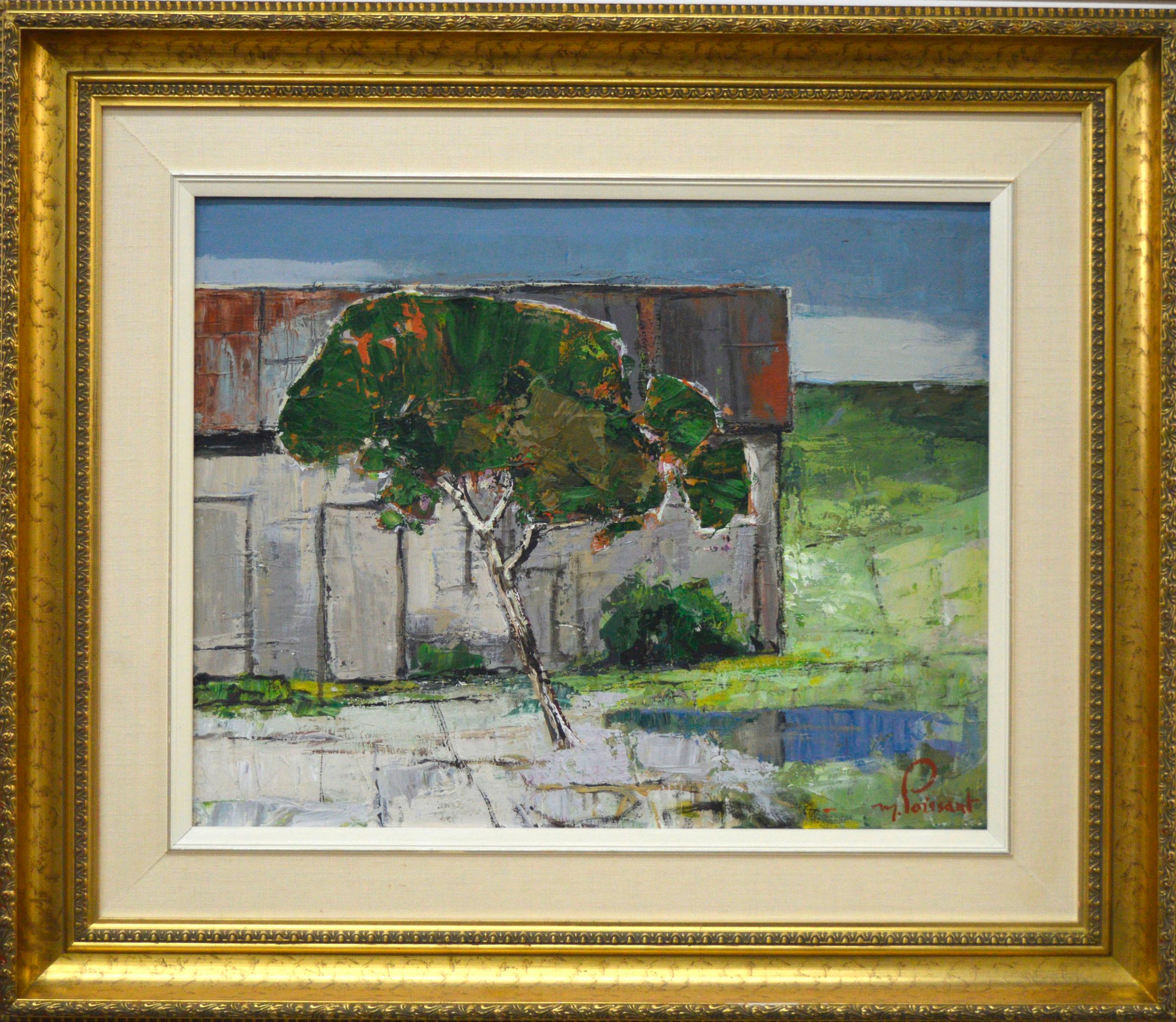 Marc Poissant (1945) - Paysage avec grande grange
