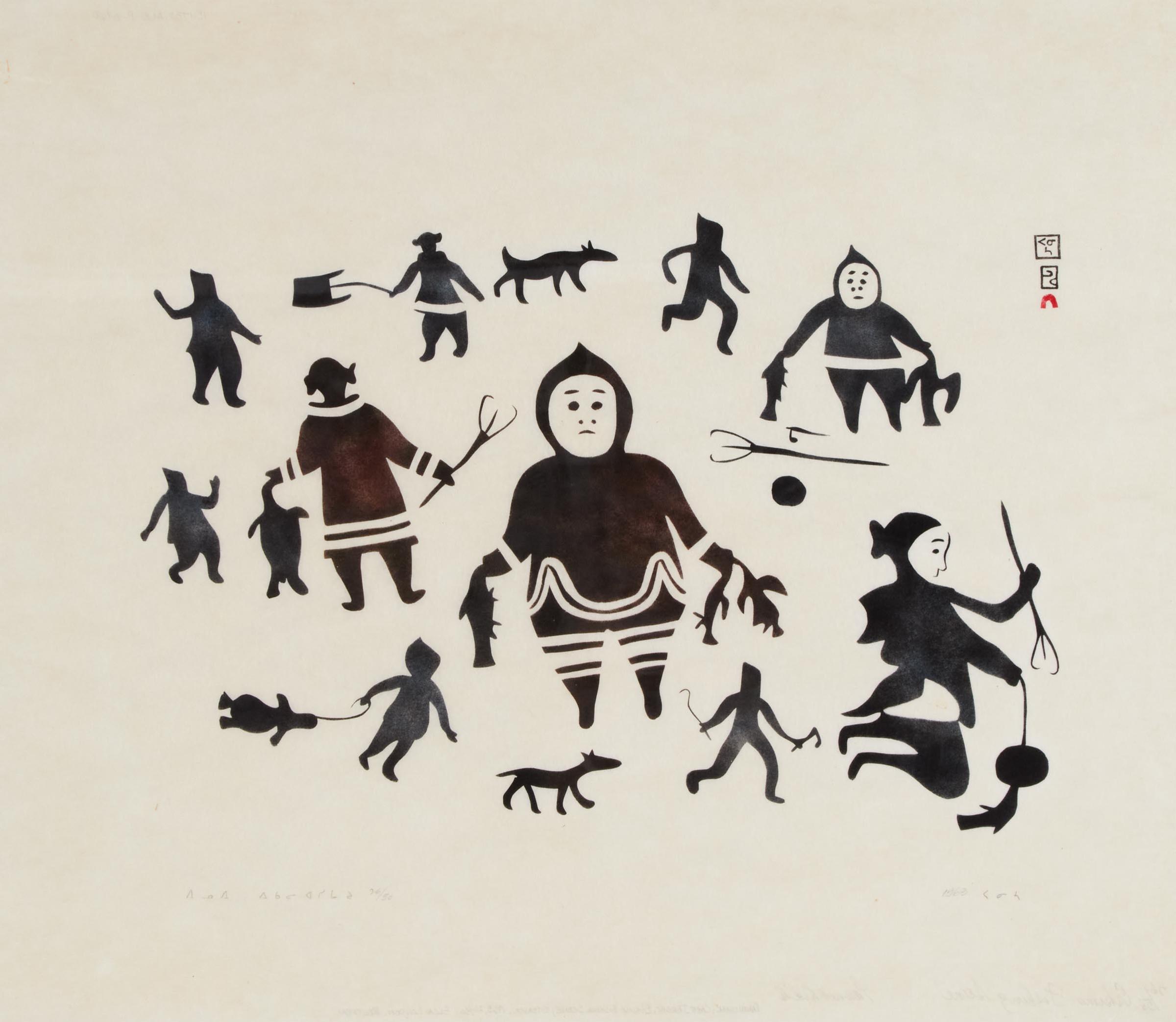 Paunichea (1920-1968) - Fishing Scene, 1963