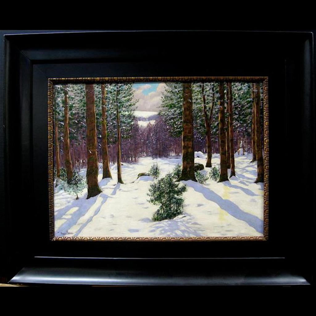 Victor Olgyai (1870-1929) - Winter Woodland Study