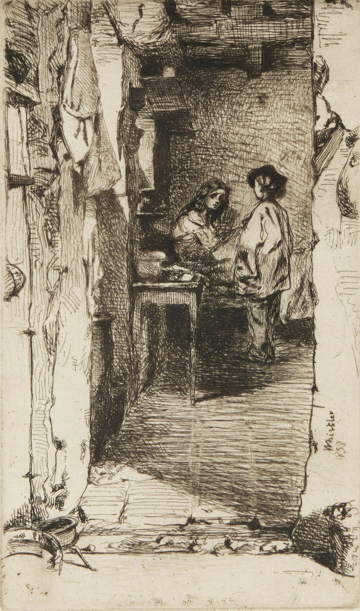 James Abbott McNeill Whistler (1834-1903) - The Rag Gatherers (Kennedy 23V)