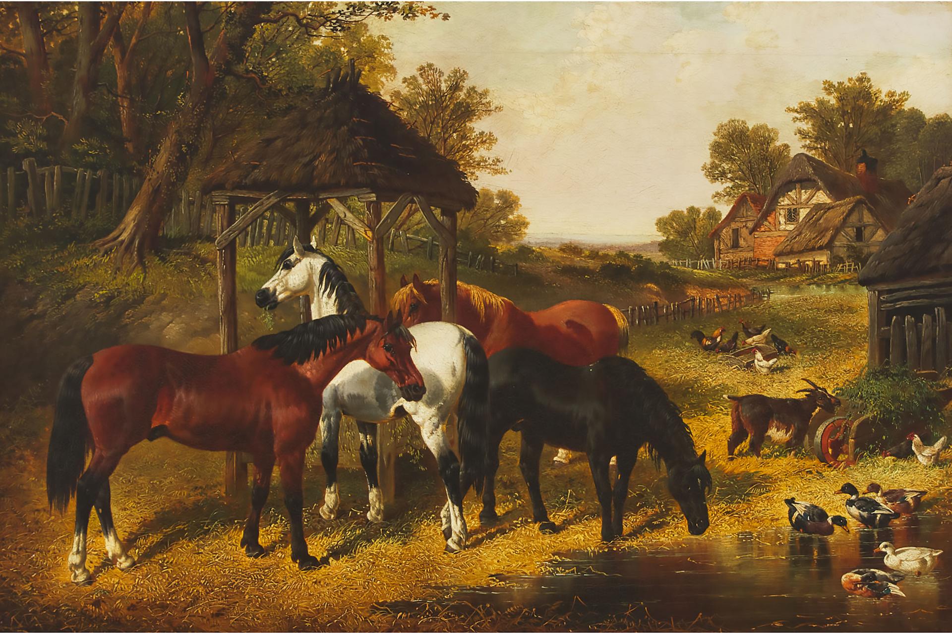 John Frederick Herring The Younger - Horses At Rest