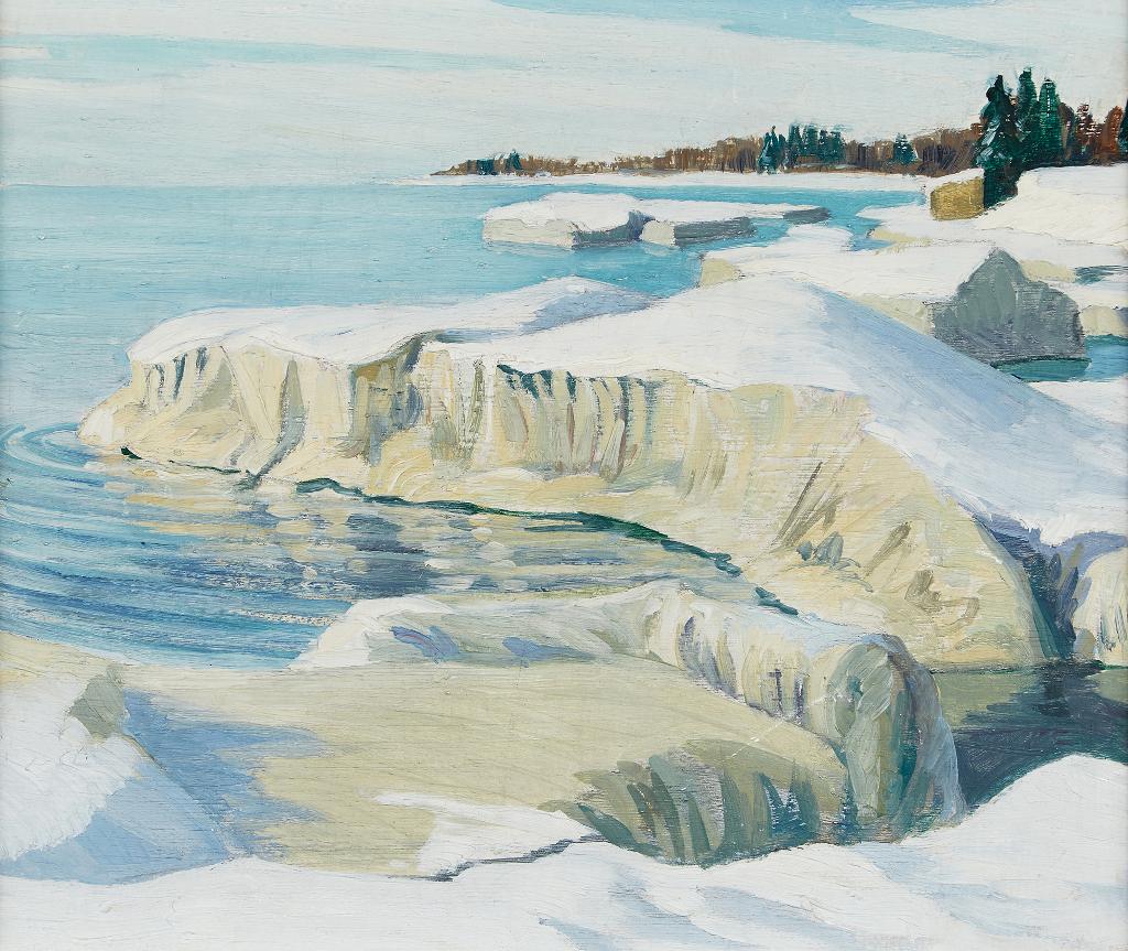 Doris Jean McCarthy (1910-2010) - Icebergs in Sunlight, Wellington