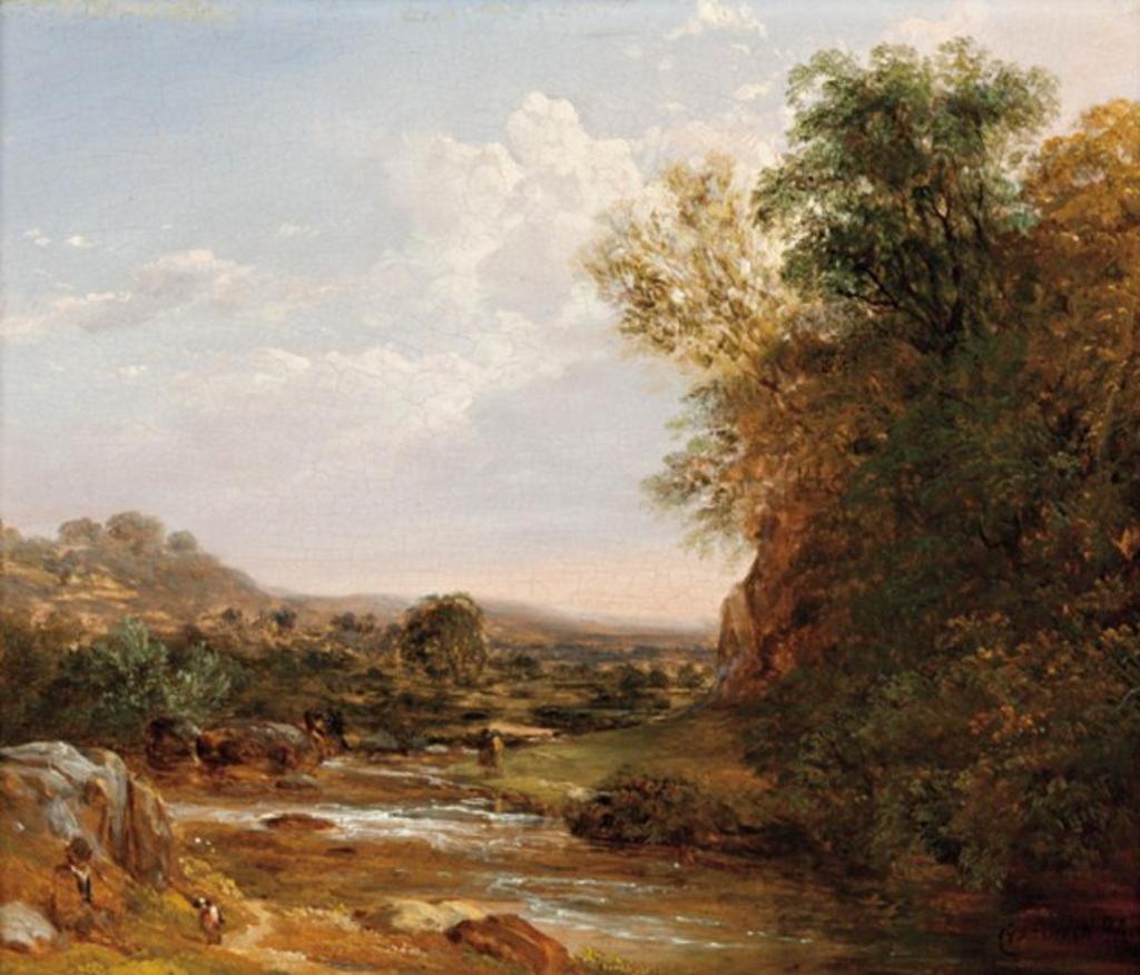 Thomas Creswick (1811-1869) - Fishing a Highland Stream