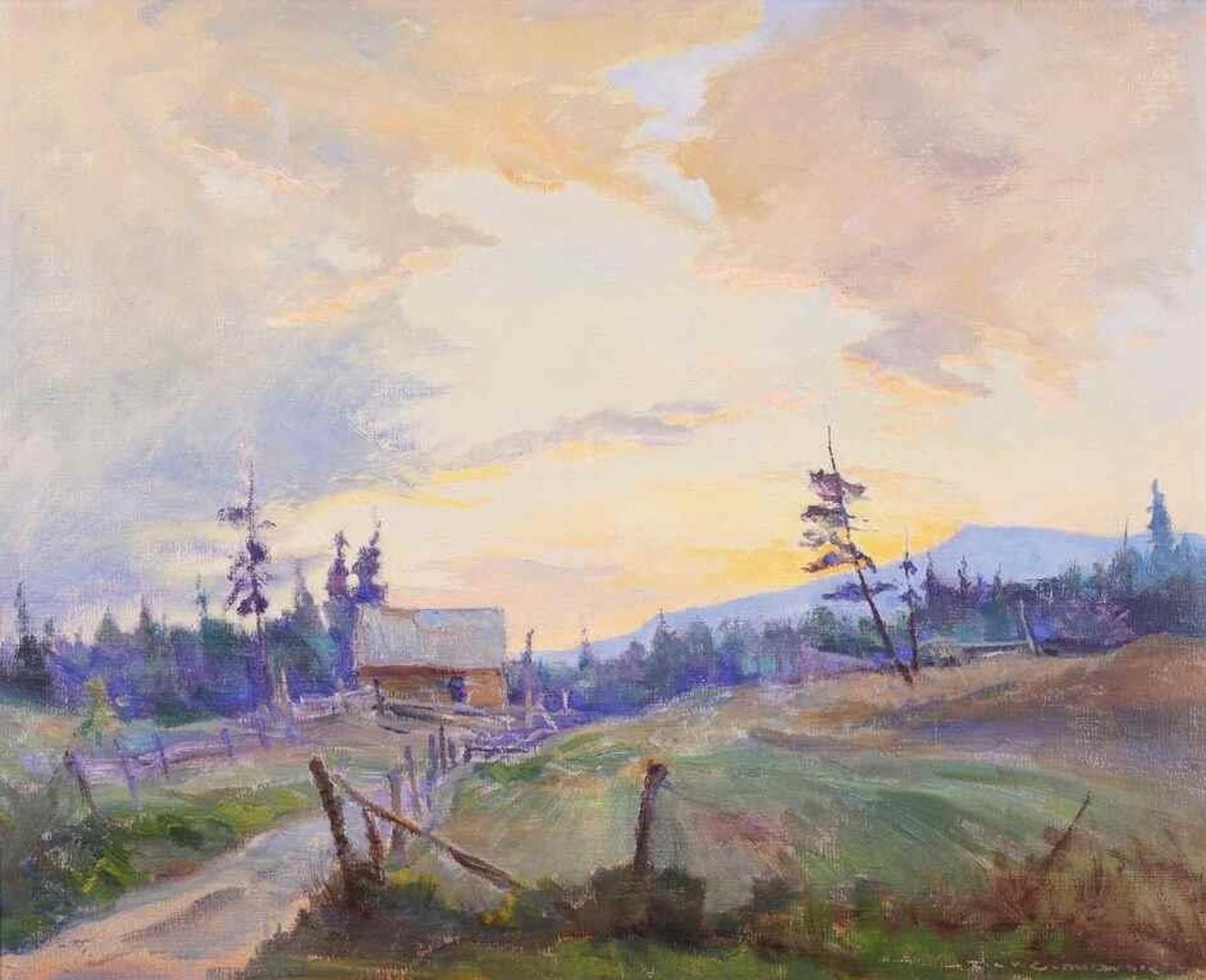 Orestes Nicholas (Rick) Grandmaison (1932-1985) - Foothills Homestead At Twilight