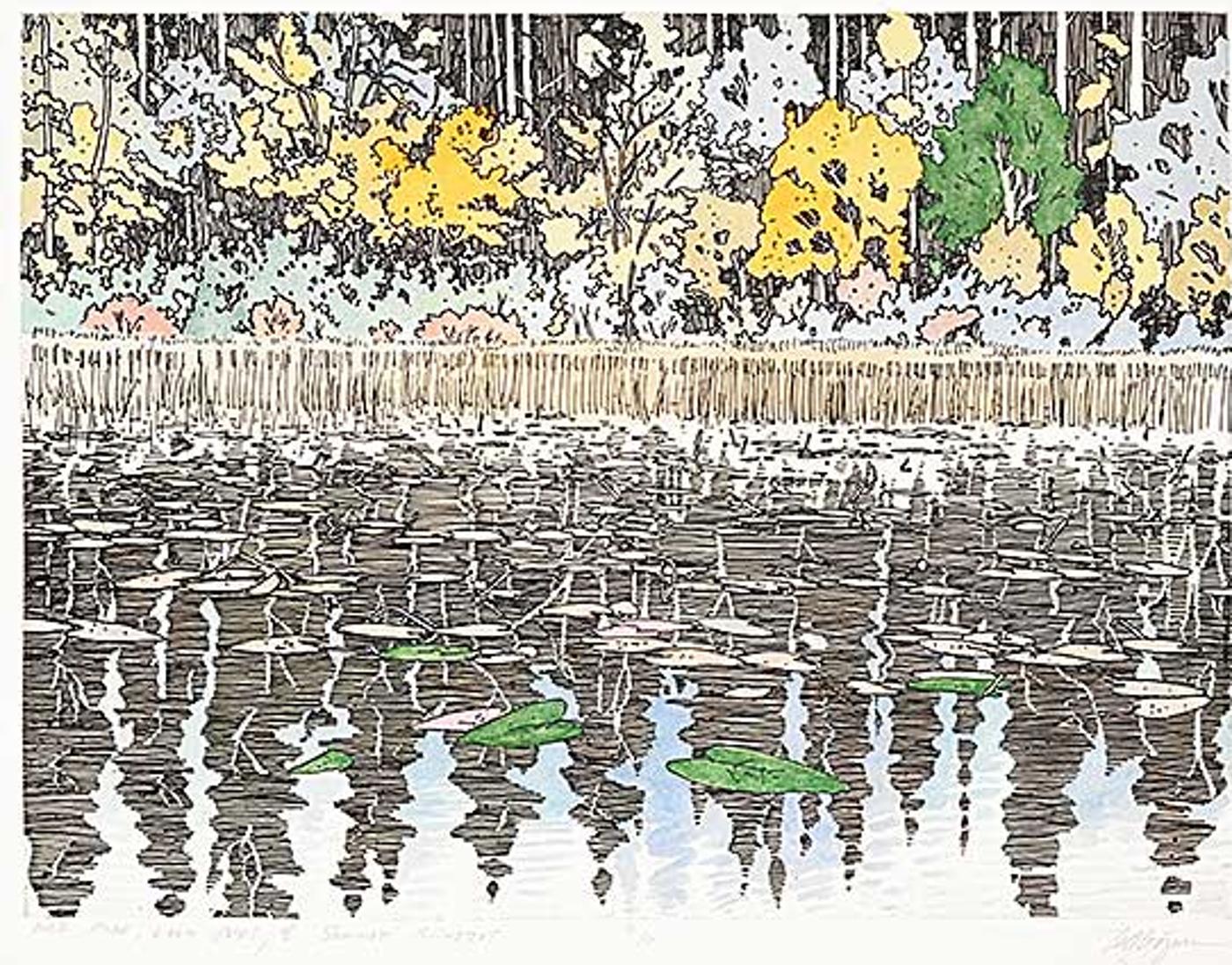 Edward William (Ted) Godwin (1933-2013) - Wild Rice, Lily Pads & Summer Breezes #P/P