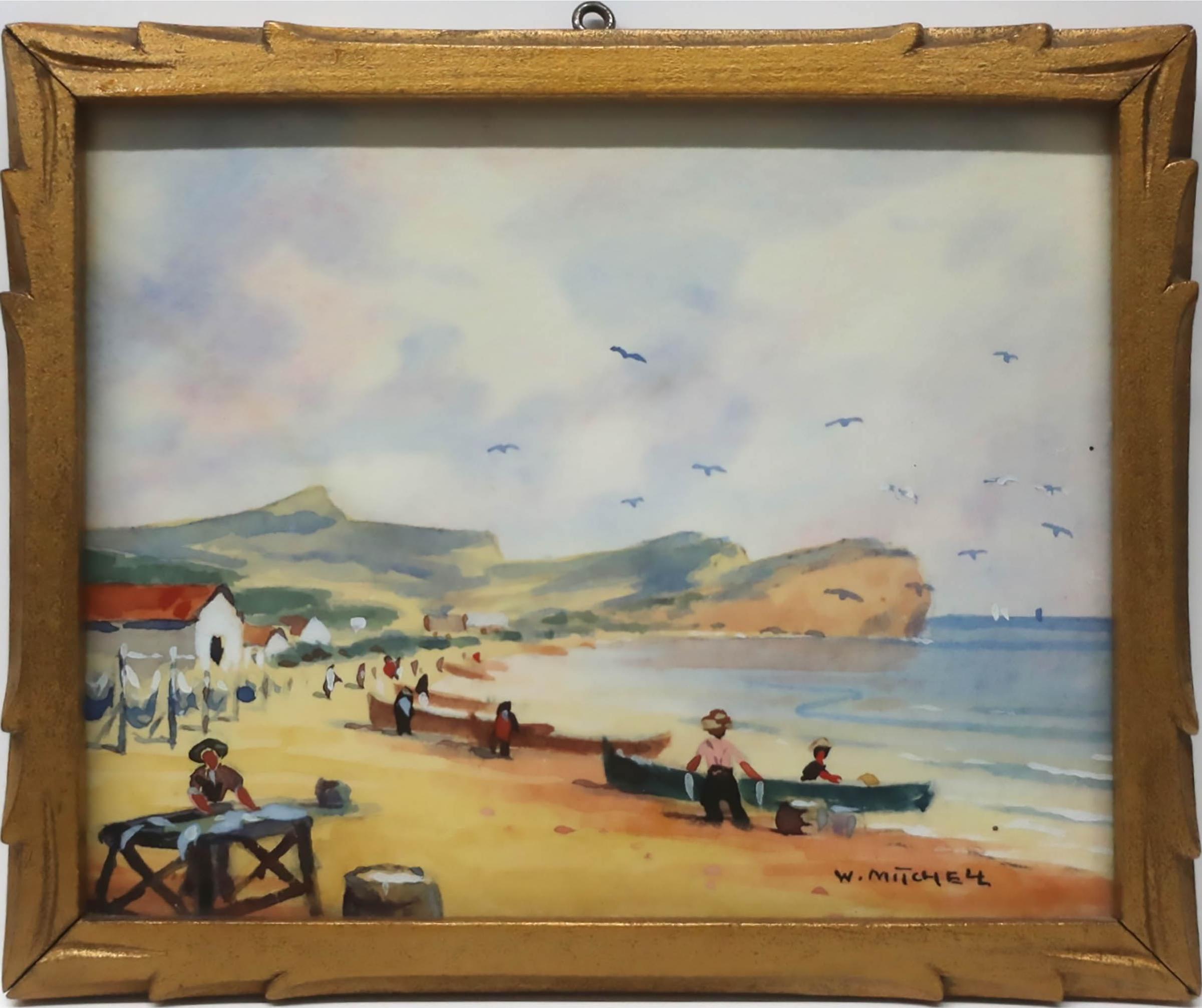 Willard Morse Mitchell (1879-1955) - A View Of The Beach At Beautiful Percé, On The Famous Gaspé Peninsula