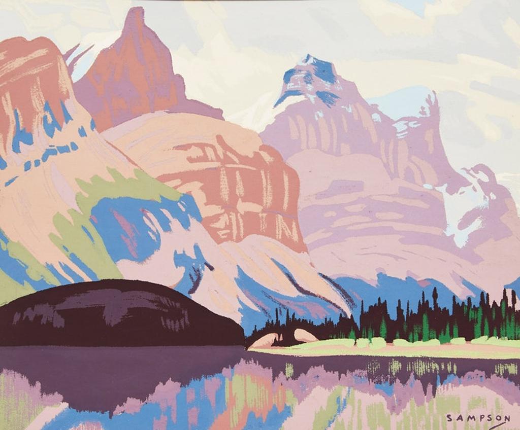 Joseph Ernest Sampson (1887-1946) - Maligne Lake