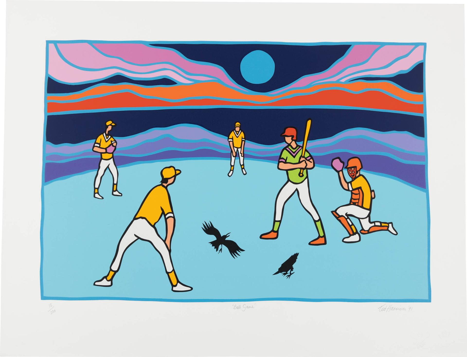 Ted Harrison (1926-2015) - Ball Game, 1991