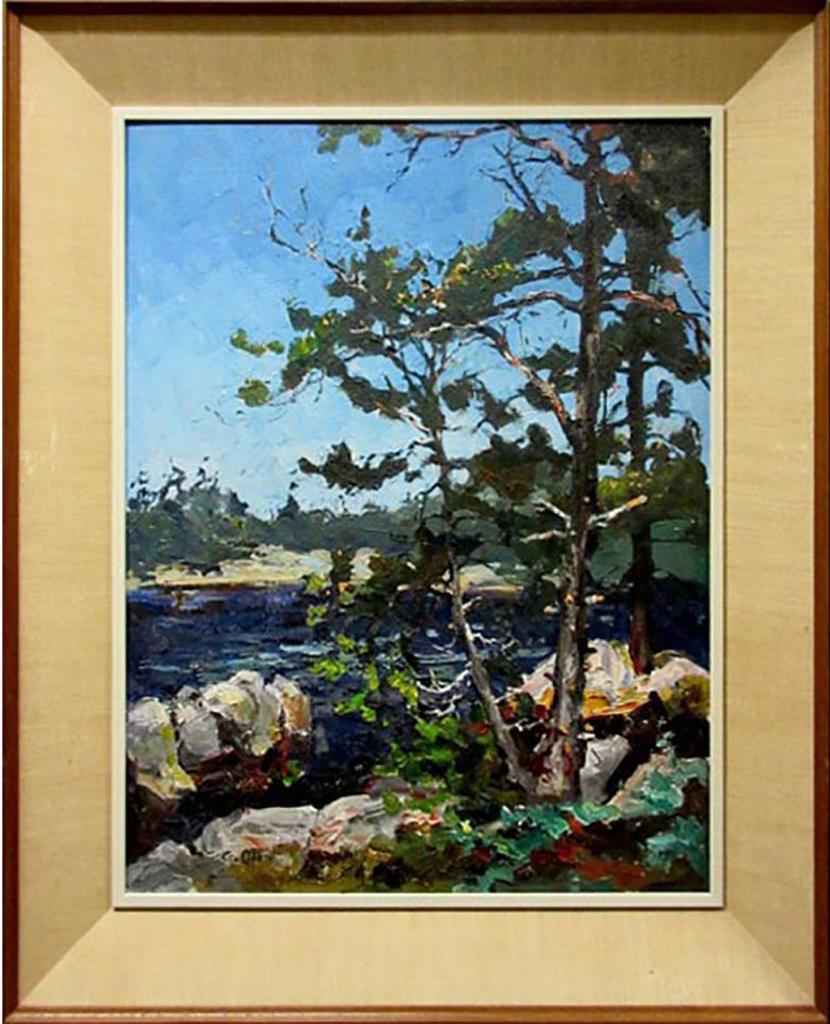 Guttorn Otto (1919-2012) - Lake Scene With Weathered Pines