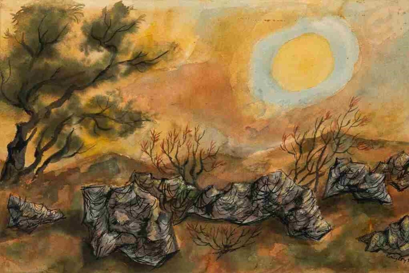 John Graham Coughty (1931-1999) - Sun and Rocks