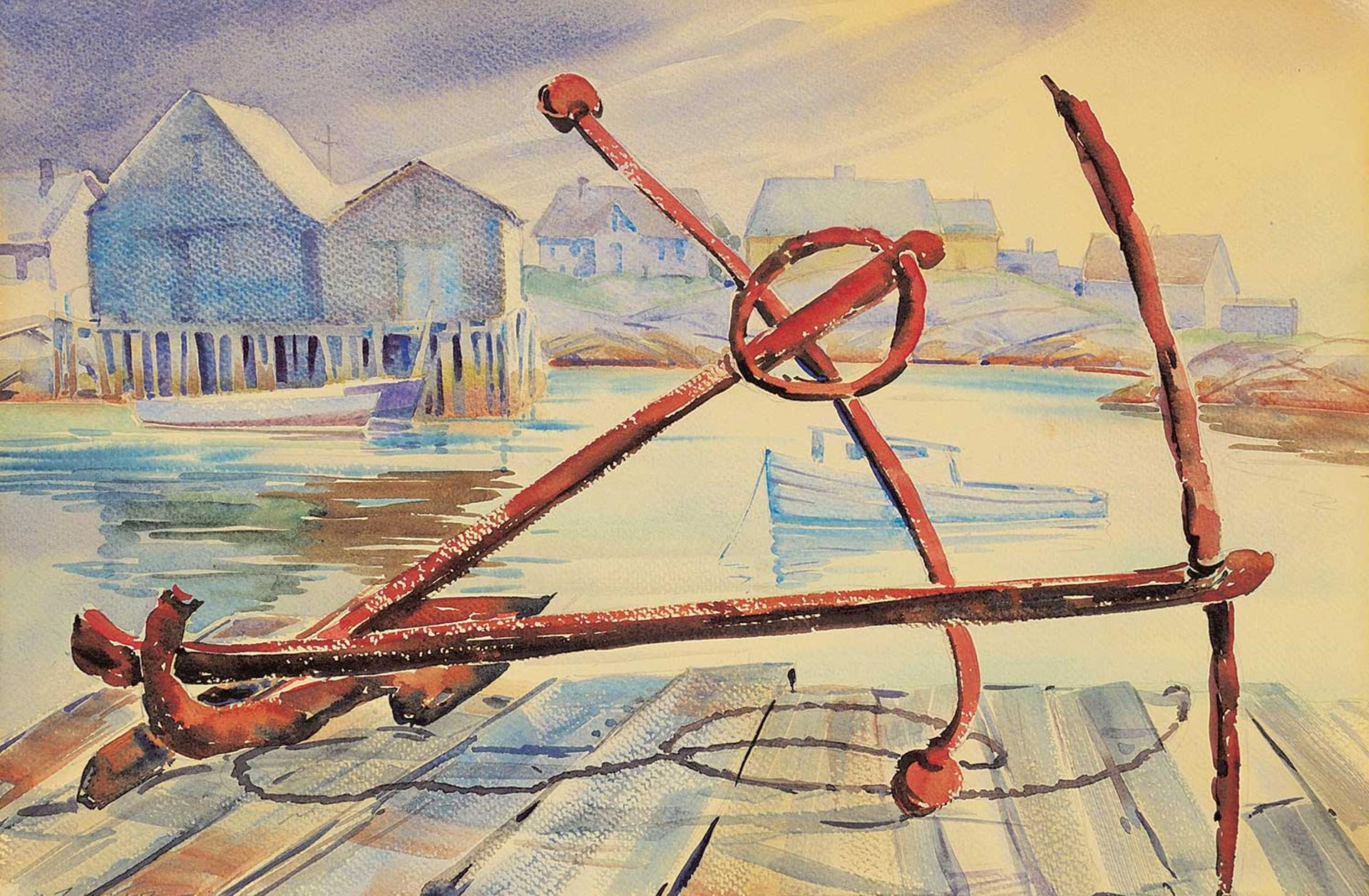 Mary Marguerite Porter Zwicker (1904-1993) - Untitled - Anchor by the Port