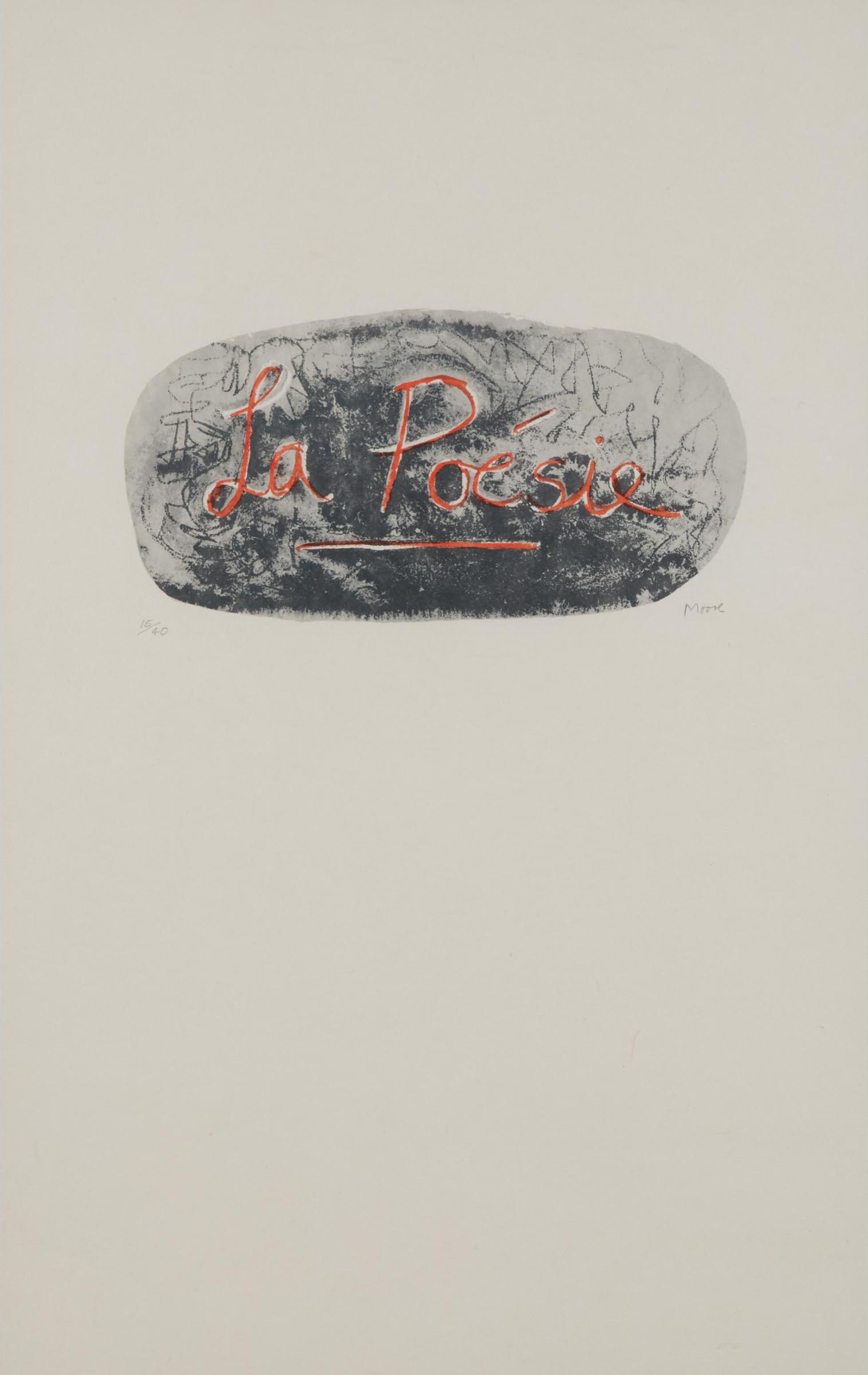 Henry Spencer Moore (1898-1986) - La Poésie, Plate I From La Poesie, 1973-1975 [c. 315]