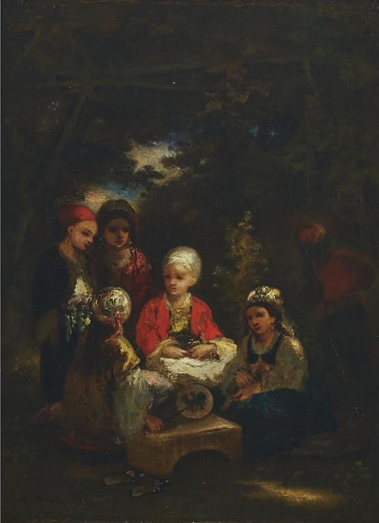 Narcisse Virgile Diaz de la Pena (1807-1876) - Six Enfants Orientaux En Foret, 1844