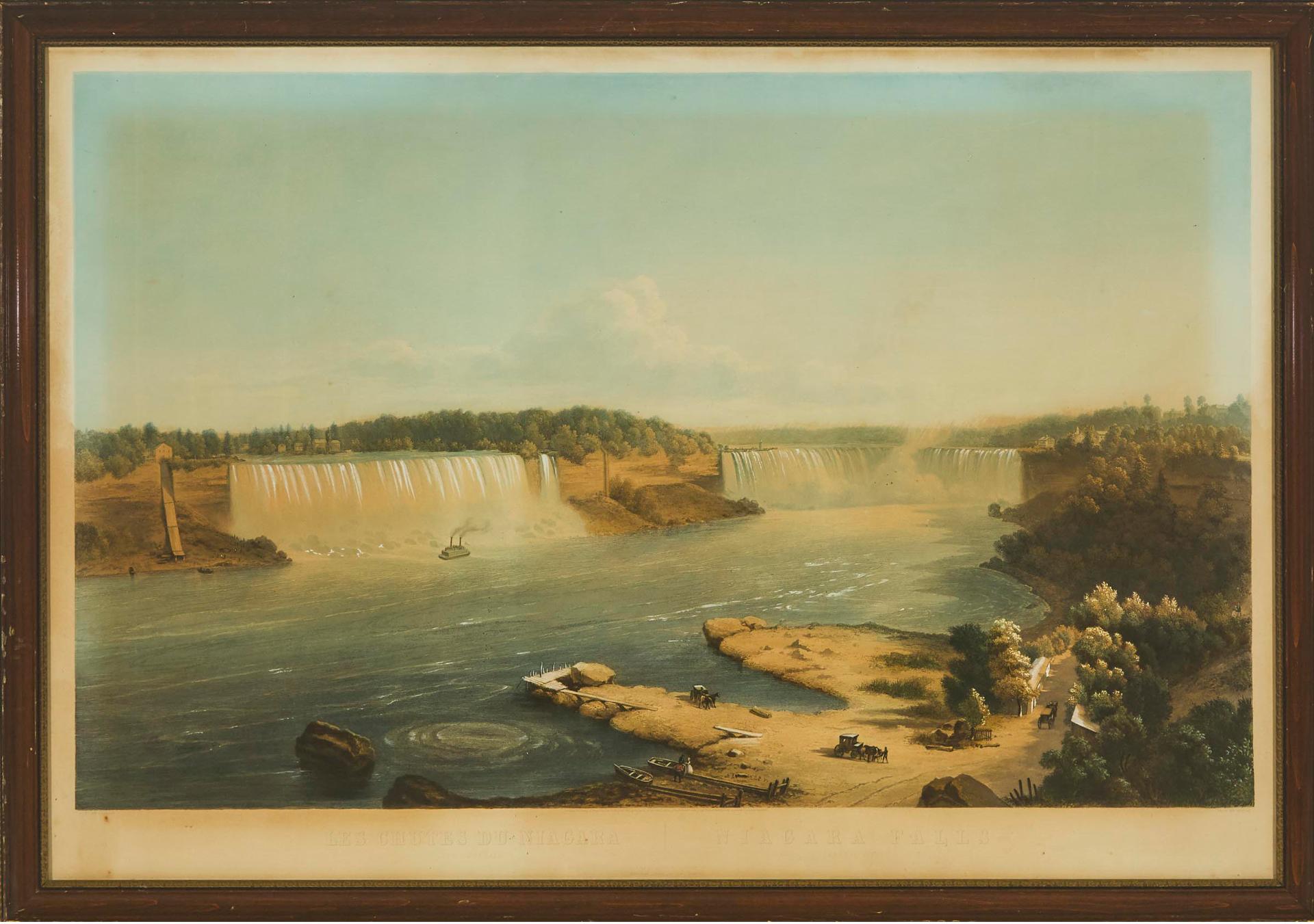 Hippolyte Victor Valentin Sebron (1801-1879) - Les Chutes Du Niagara, Vue Generale / Niagara Falls, General View, 1852