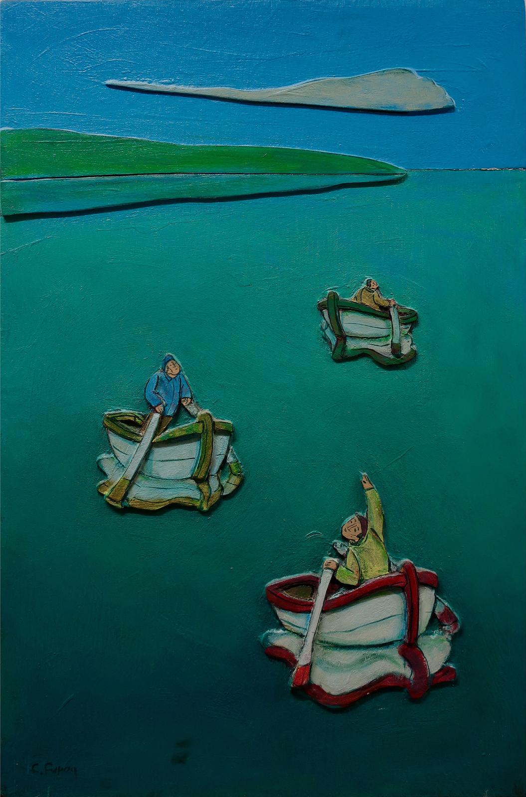 Conrad Stephen Furey (1954-2008) - Untitled (Three Oarsmen)