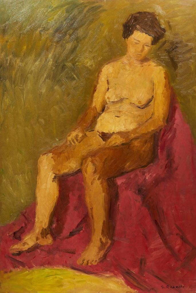 William Goodridge Roberts (1921-2001) - Nude Seated on Pink Cloth