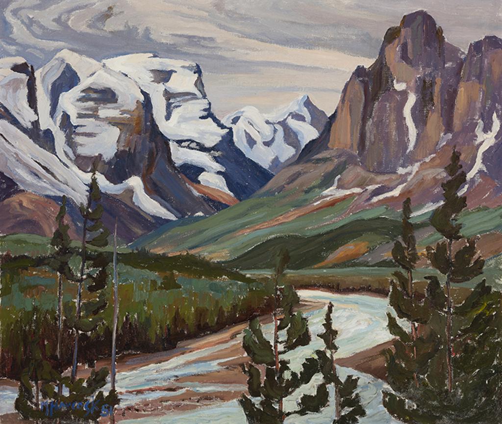 Dr. Maurice Hall Haycock (1900-1988) - Athabasca River in Rockies Near Sunwapta