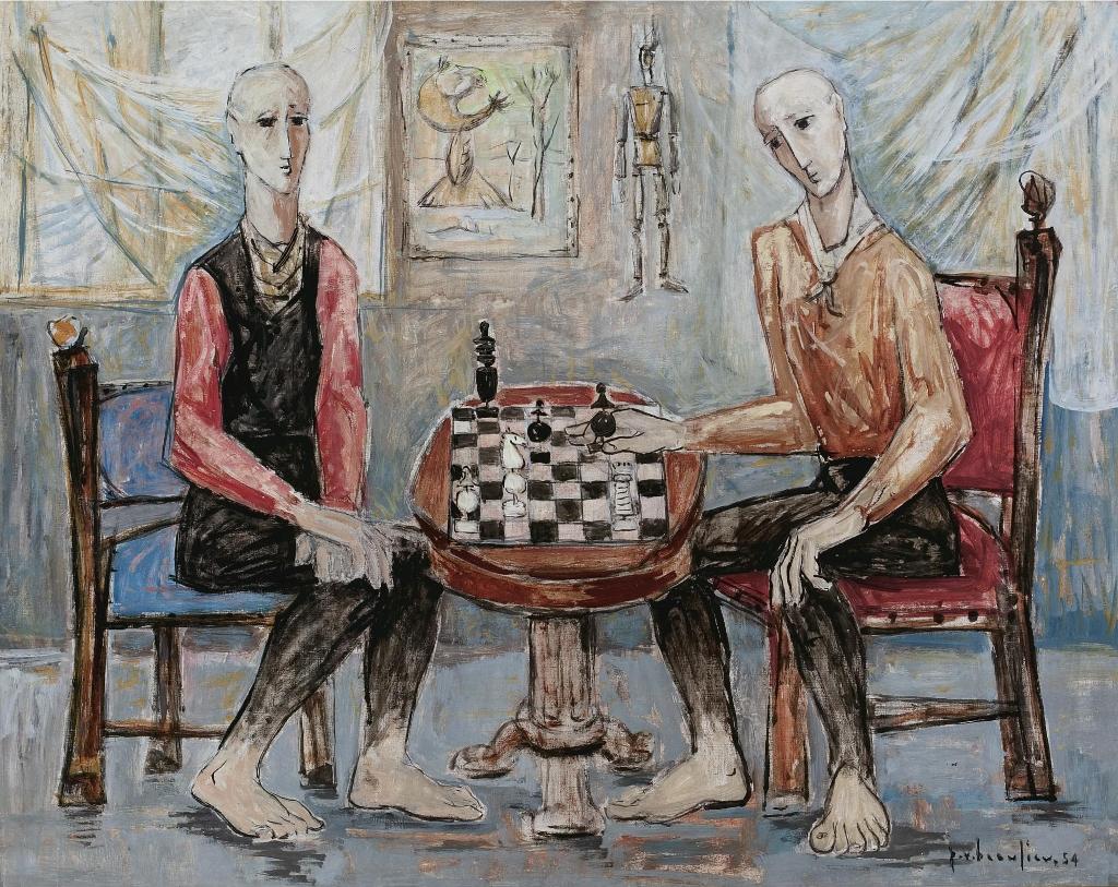 Paul Vanier Beaulieu (1910-1996) - Jouers D'échecs (The Chess Players)