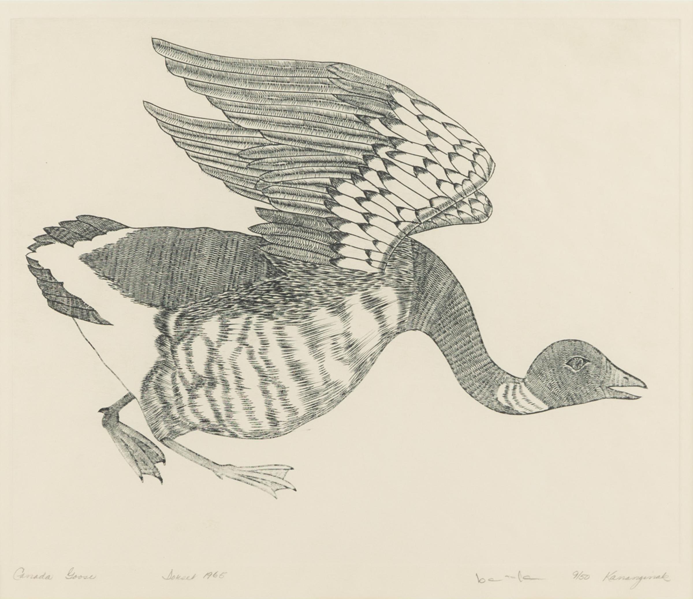 Kananginak Pootoogook (1935-2010) - Canada Goose, 1965