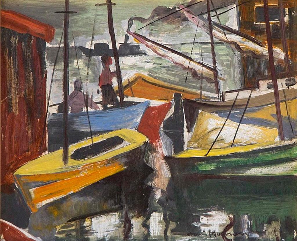 Henri Leopold Masson (1907-1996) - Untitled - Boats in a Harbour