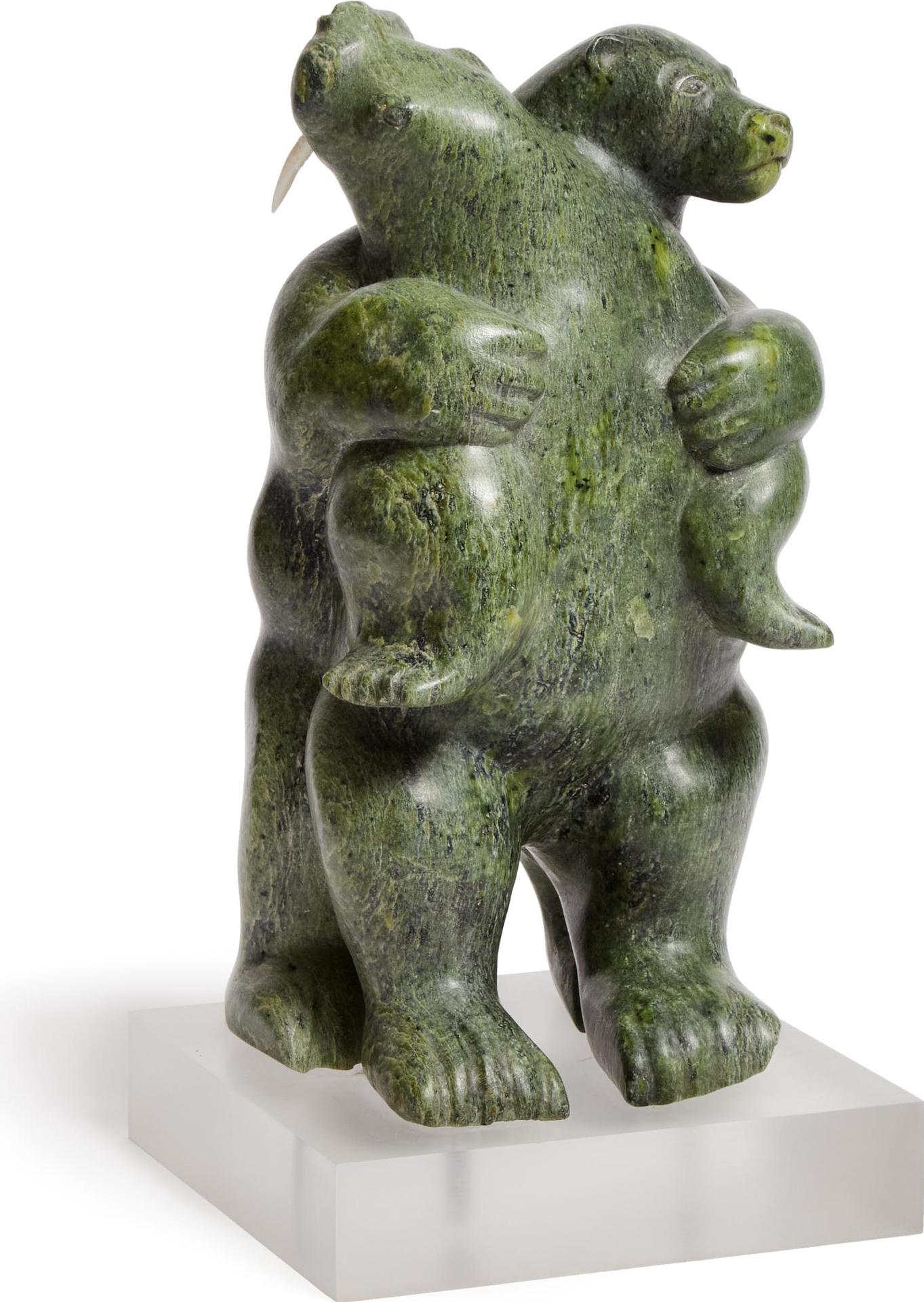 Kiawak (Kiugak) Ashoona (1933-2014) - Bear And Walrus, Circa 1963
