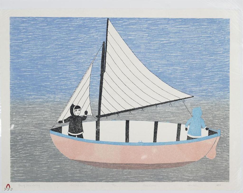 Jamasie Teevee (1910-1985) - Young Men Sailing