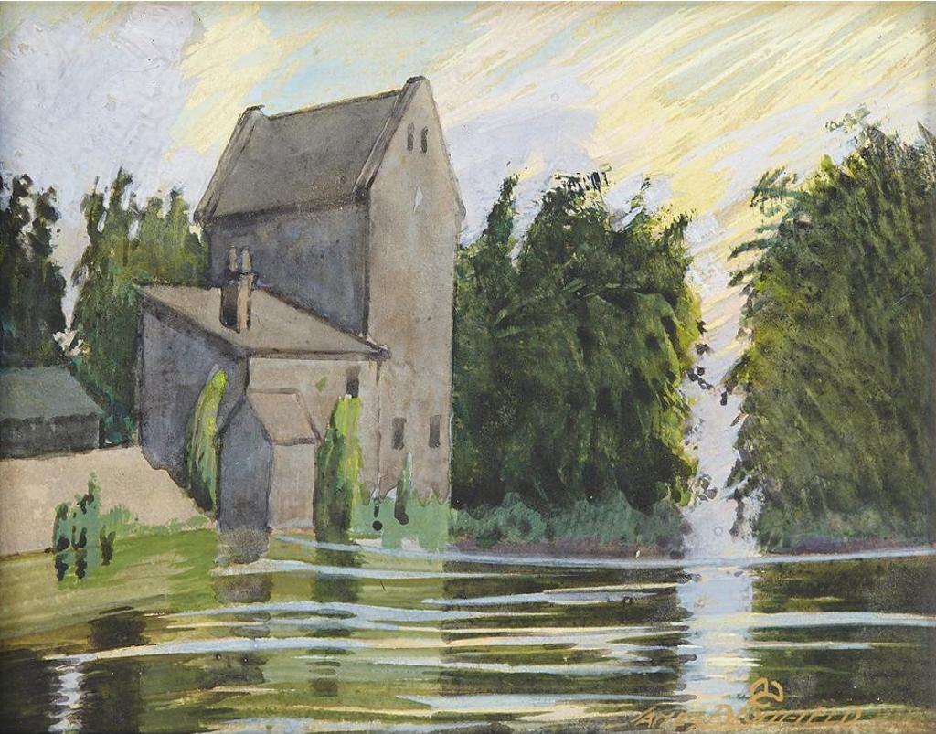 James Jerris Blomfield (1872-1951) - Village On The Water